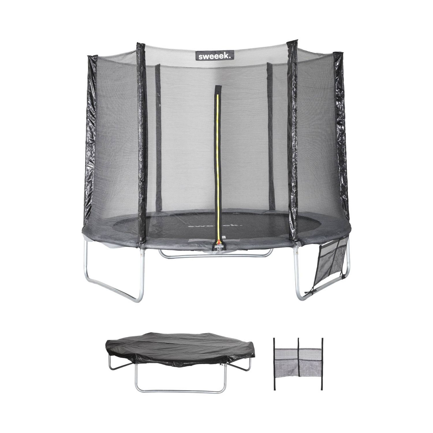 Trampolin mit Zubehörset, 250 cm, Grau