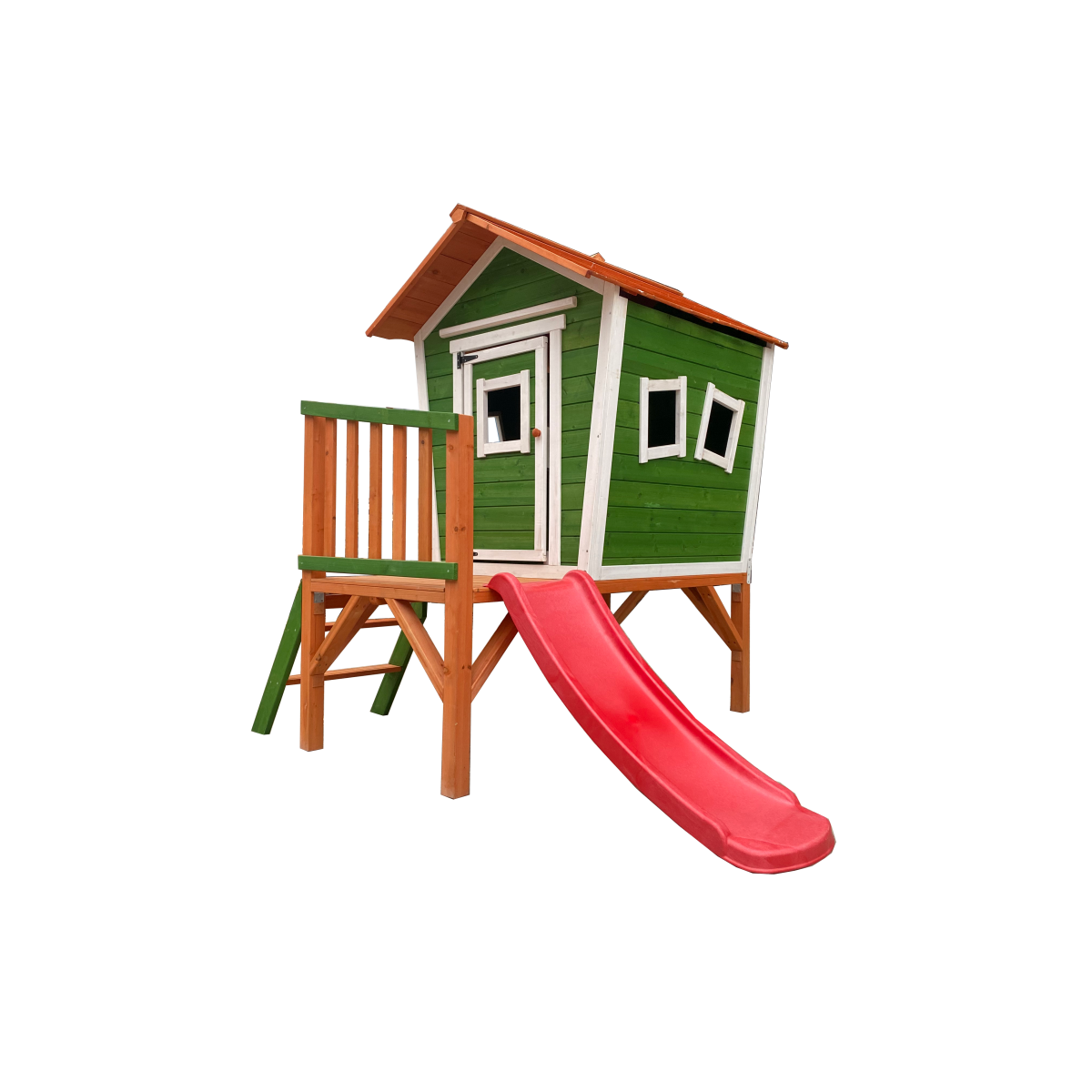 Diversity Green Holzspielhaus für Kinder – Ideales Holzspielhaus für den Innen- und Außenbereich mit FSC®-Zertifizierung