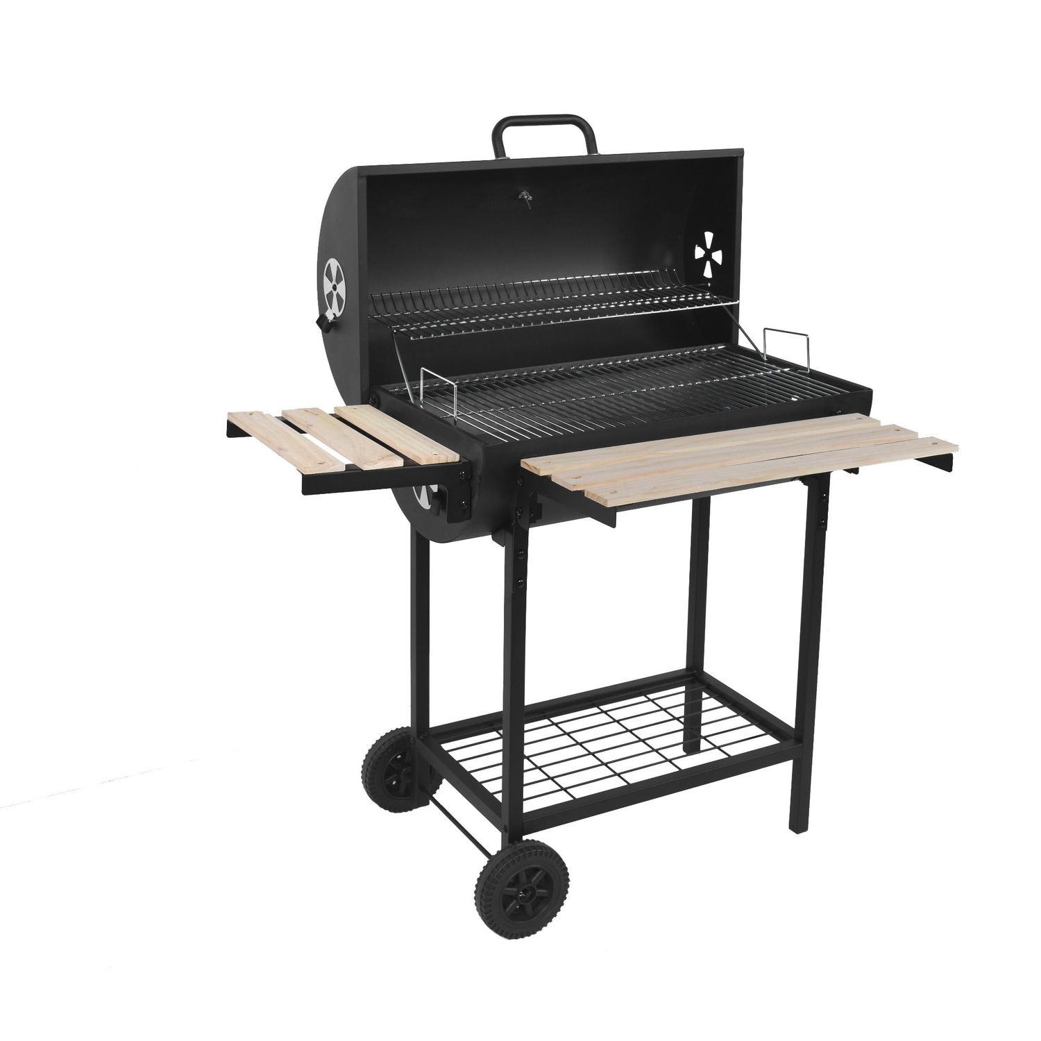 Barbecue et fumoir à charbon de bois Kentucky d'extérieur Red Deco, noir
