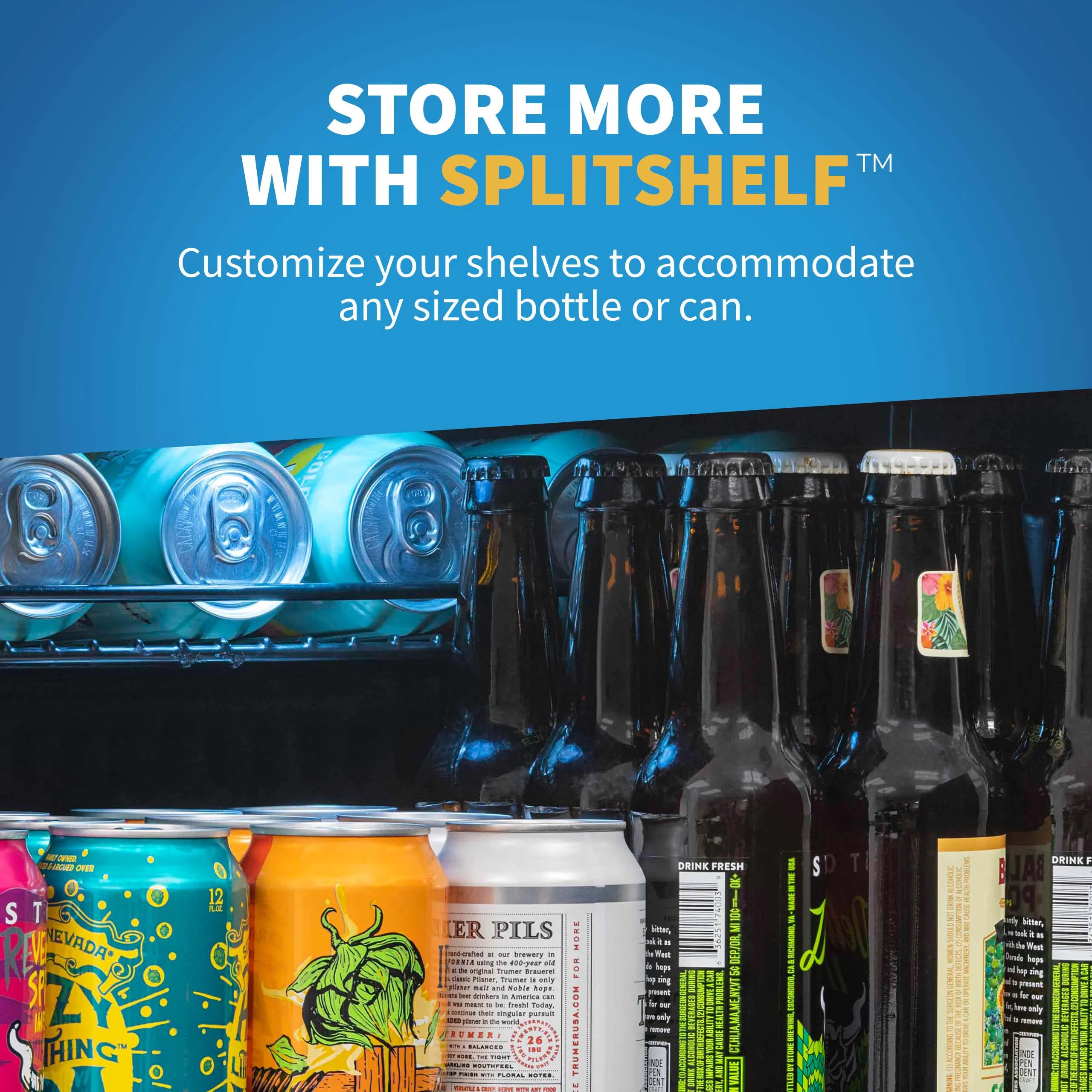 2025 Newair® Fritstående drikkevarekøleskab i rustfrit stål – 160 dåser – 21,3