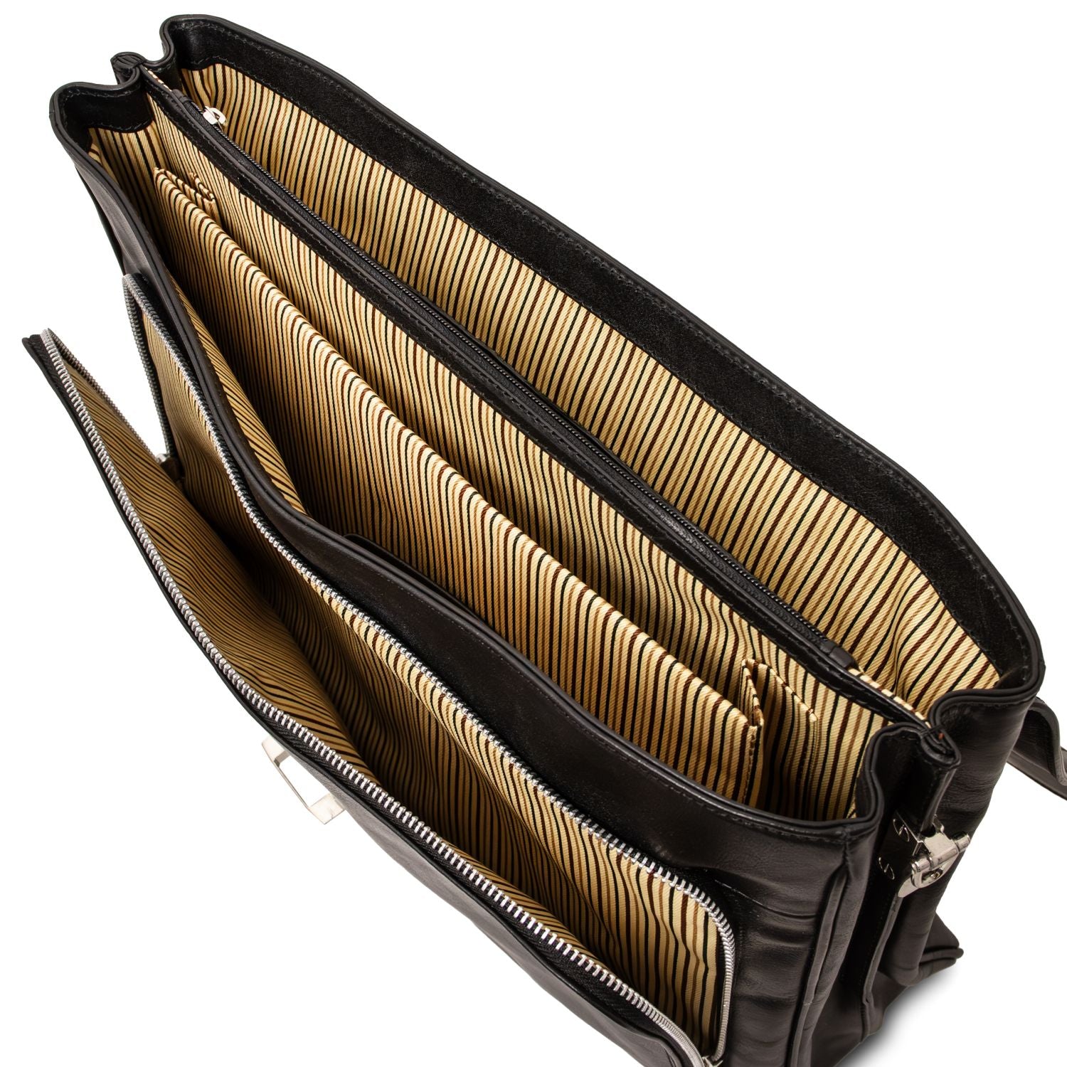 Alessandria - Matte leather multi compartment laptop briefcase | TL142067