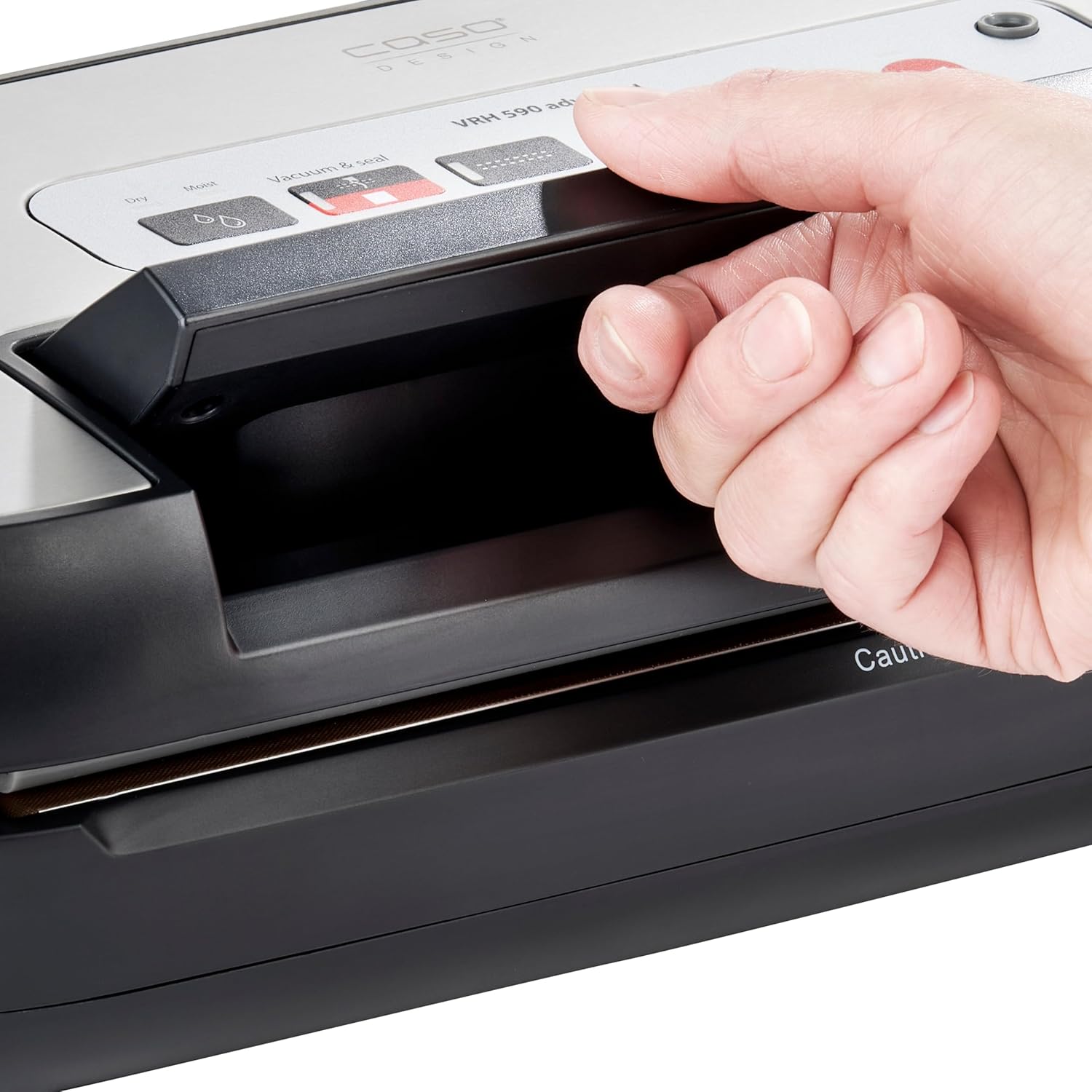 CASO VRH 790 Advanced Pro – Hochwertiger Vakuumierer für den privaten und professionellen Einsatz – Bis zu 200 Vakuumierzyklen in Folge möglich – Automatisches Vakuumieren von Flüssigkeiten – Edelstahl