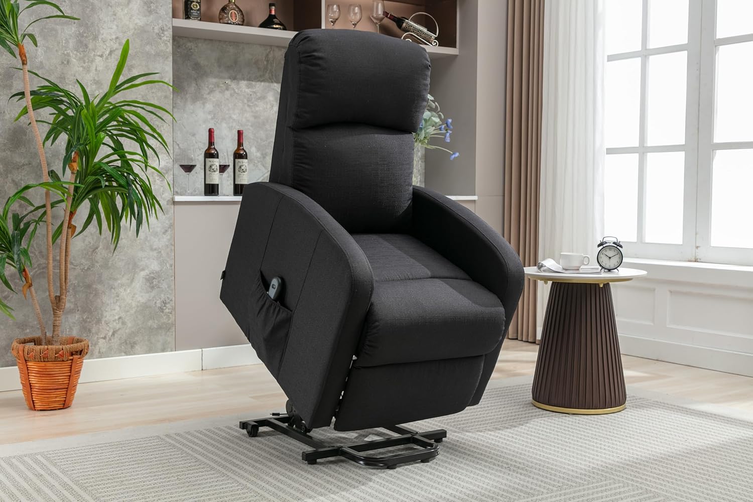 Astan Hogar Relaxsessel mit Hebefunktion, elektrisch verstellbar, Stoffbezug, Premium Plus Modell AH-AR30630NG