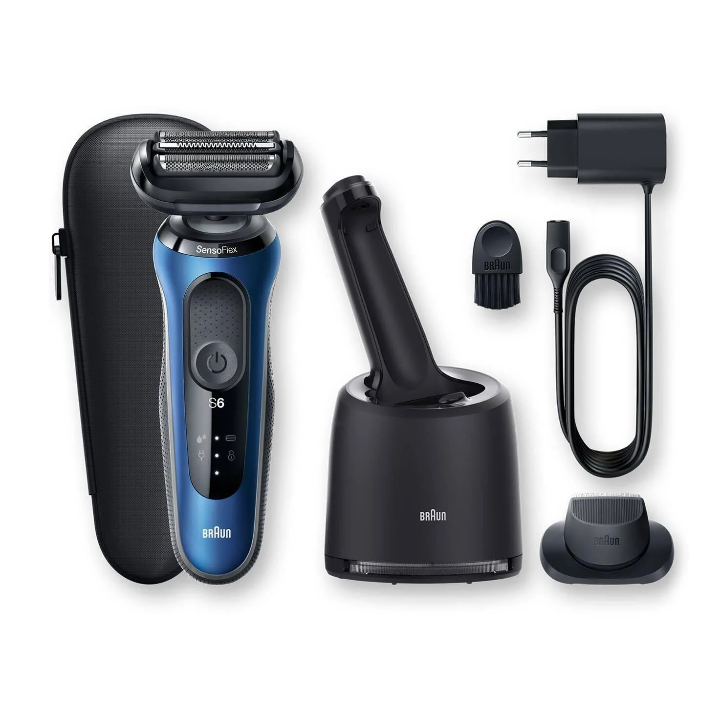2025 Braun Series 6 60-B7200cc barbermaskine til mænd – våd- og tørbarbering med SmartCare Center – blå