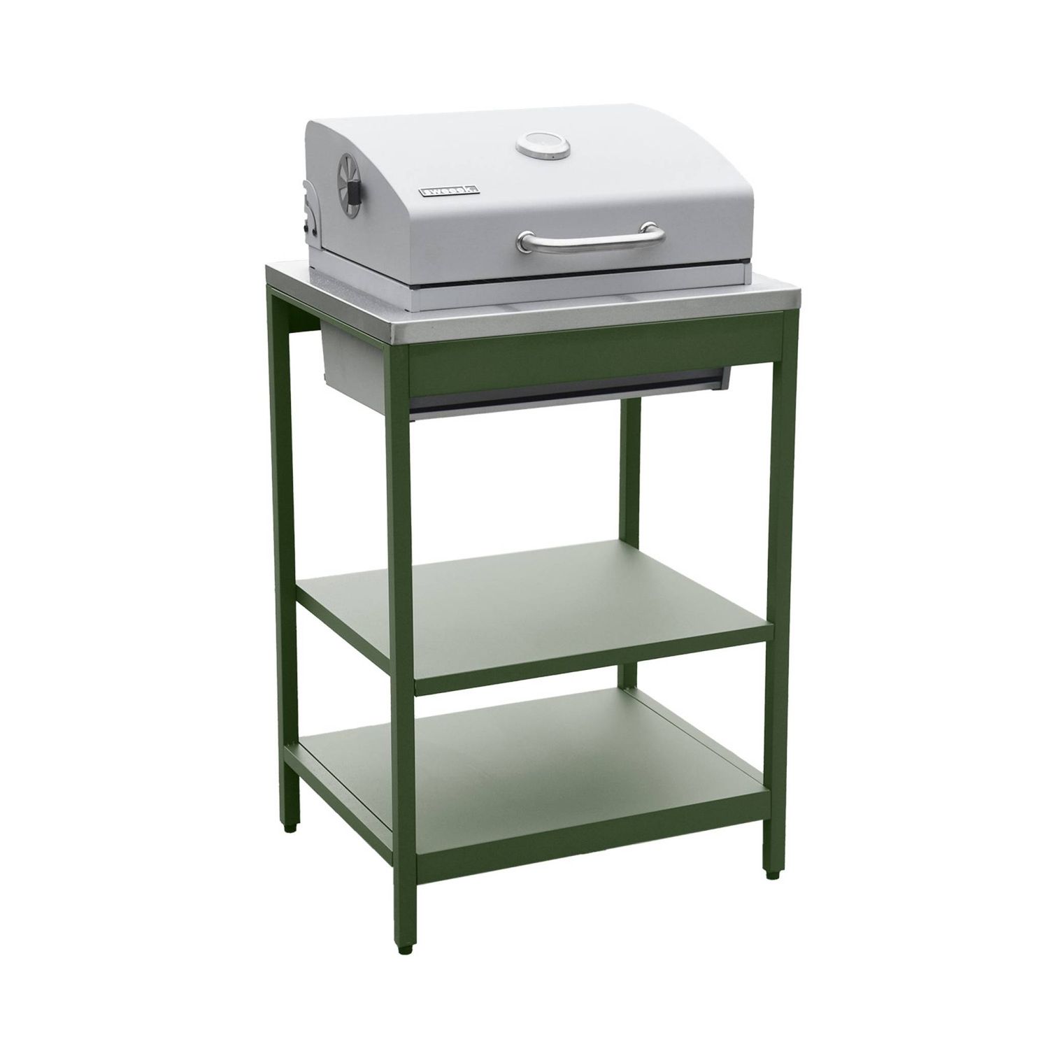 Holzkohlegrill, Edelstahl, Chromrost, 2