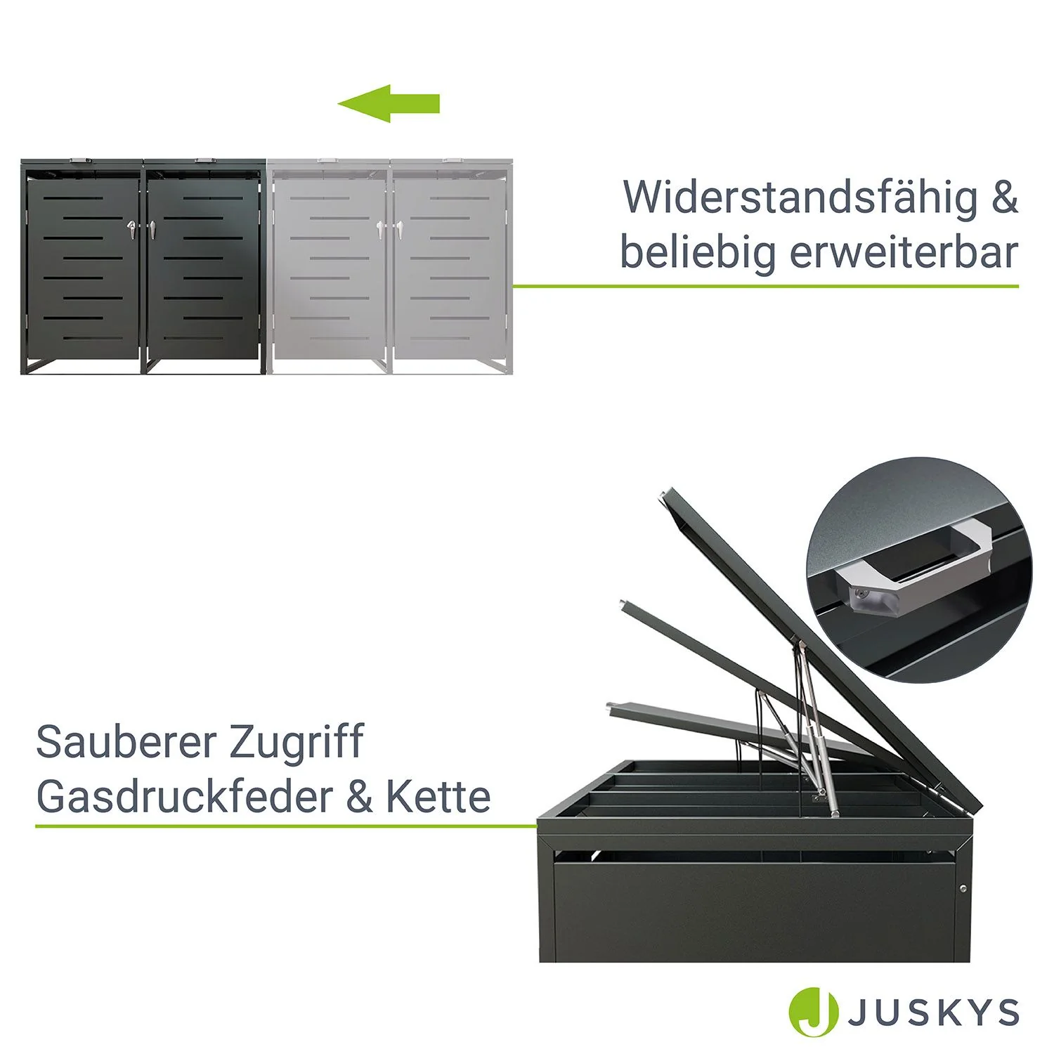 Boîte de rangement pour poubelle métallique Arel 2025