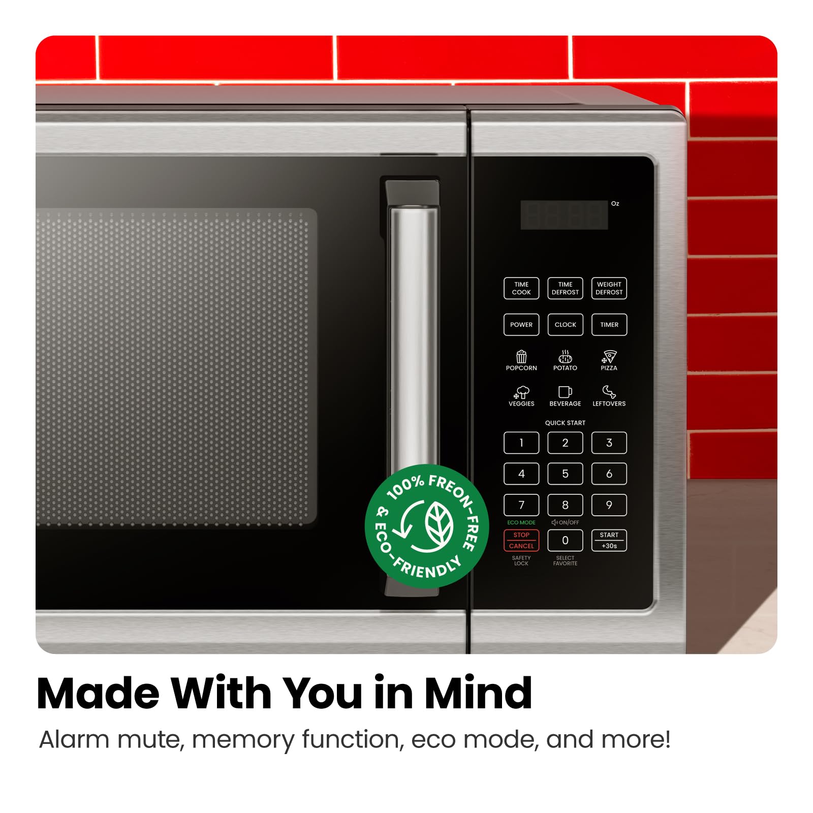 Four à micro-ondes de comptoir Chefman Stainless Essentials