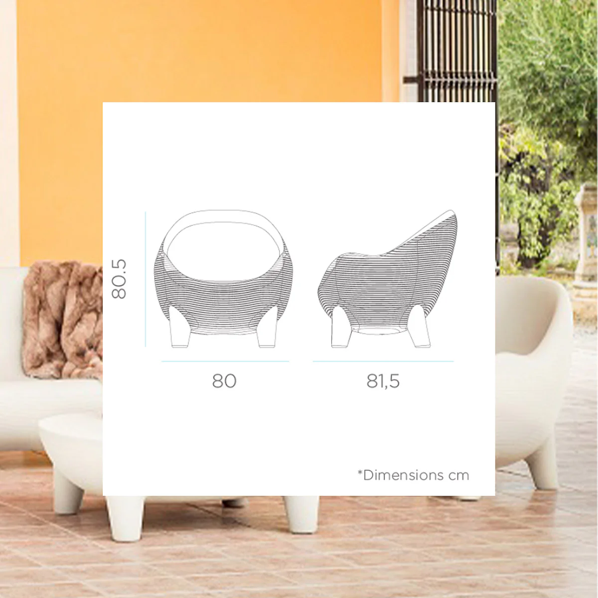 Aruba Outdoor-Sessel mit Beleuchtung