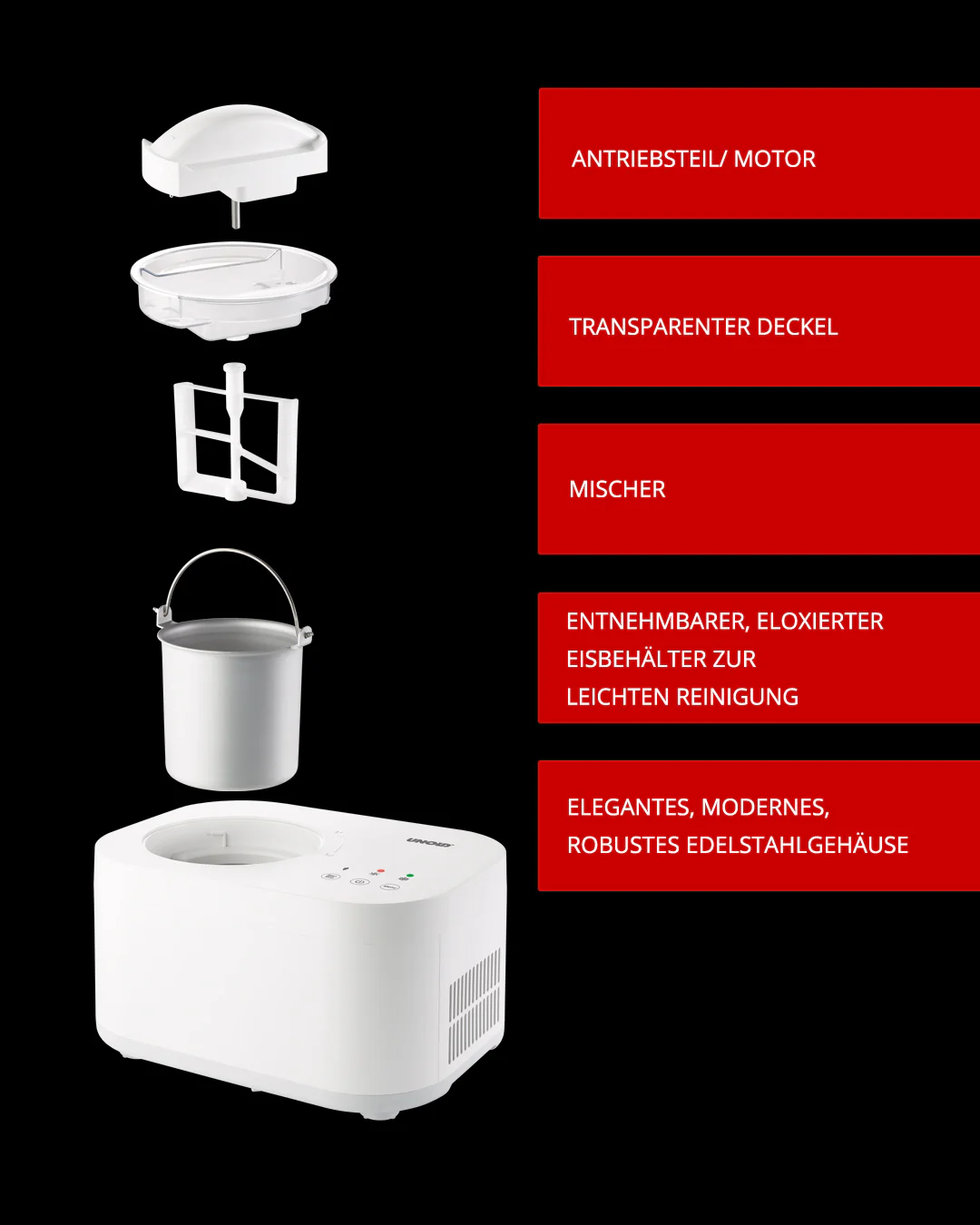 2025 Snesorbetmaskine med opskriftsbog 1 L