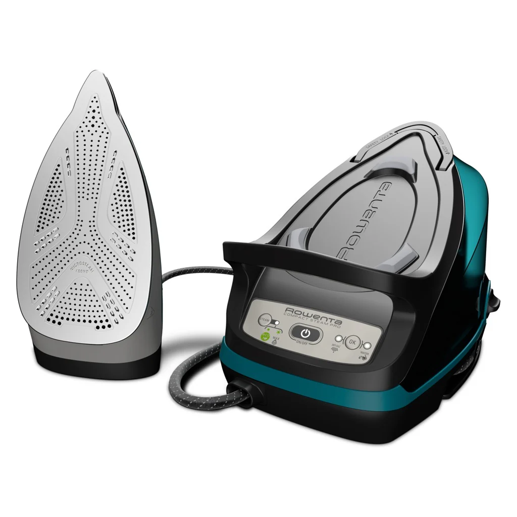 Rowenta DG762 Dampfbügelstation (2025) 2200 W 1,1 L Microsteam Microsteam 400 HD Lasersohle Schwarz/Blau