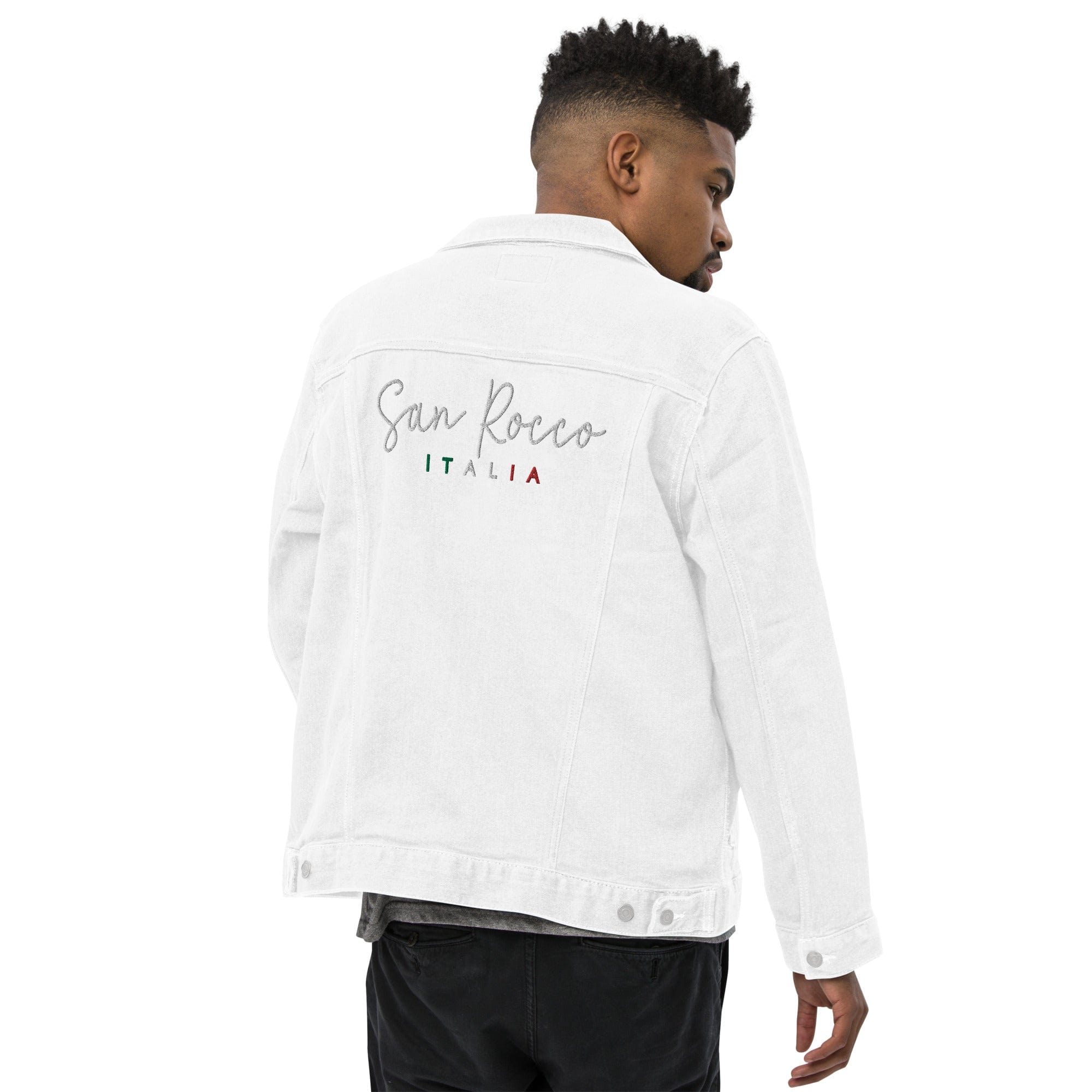 San Rocco Italia embroidered denim jacket - unisex