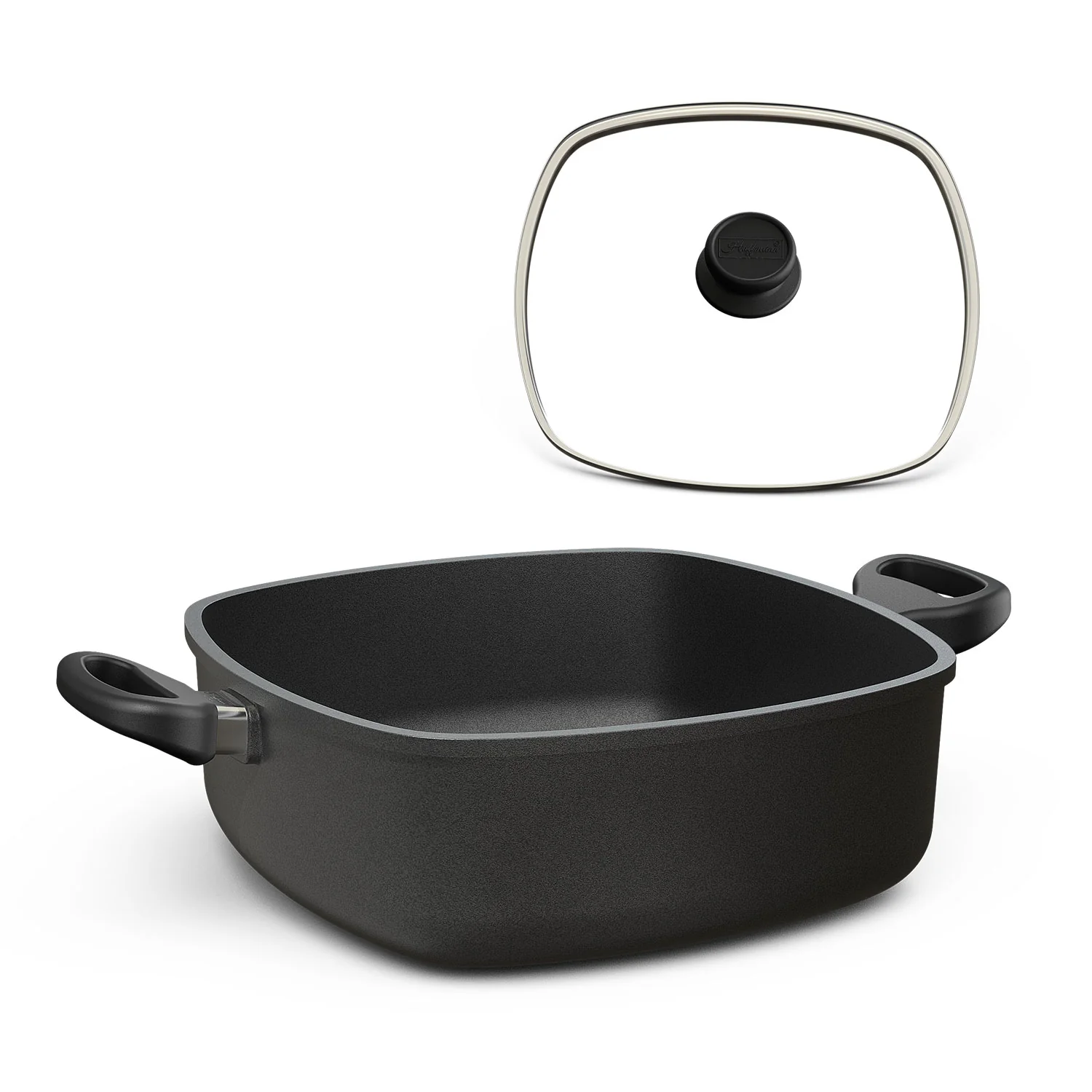 Plat à rôtir carré 28 x 28 cm avec couvercle en option (réf. 2025)