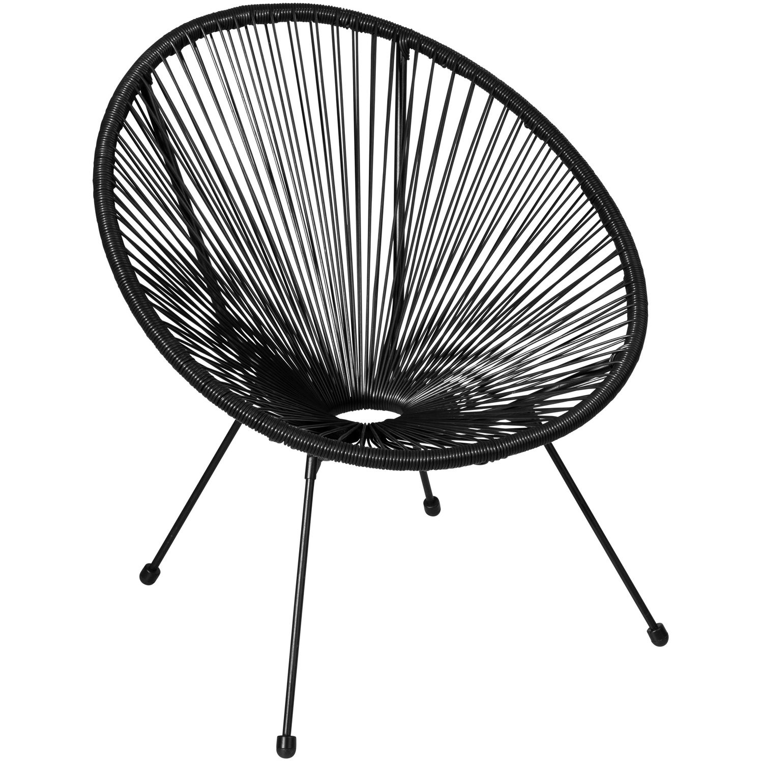 2er-Set Santana-Stühle mit Tisch – Schwarz