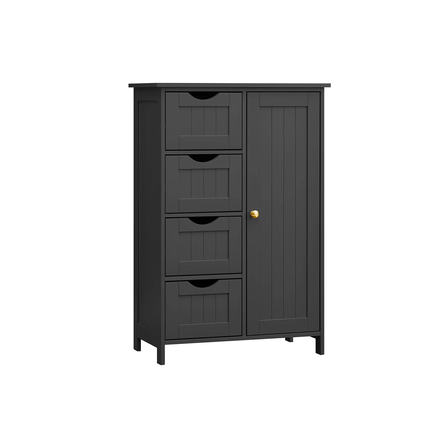 Schmaler Badezimmerschrank mit Schubladen und verstellbarem Einlegeboden