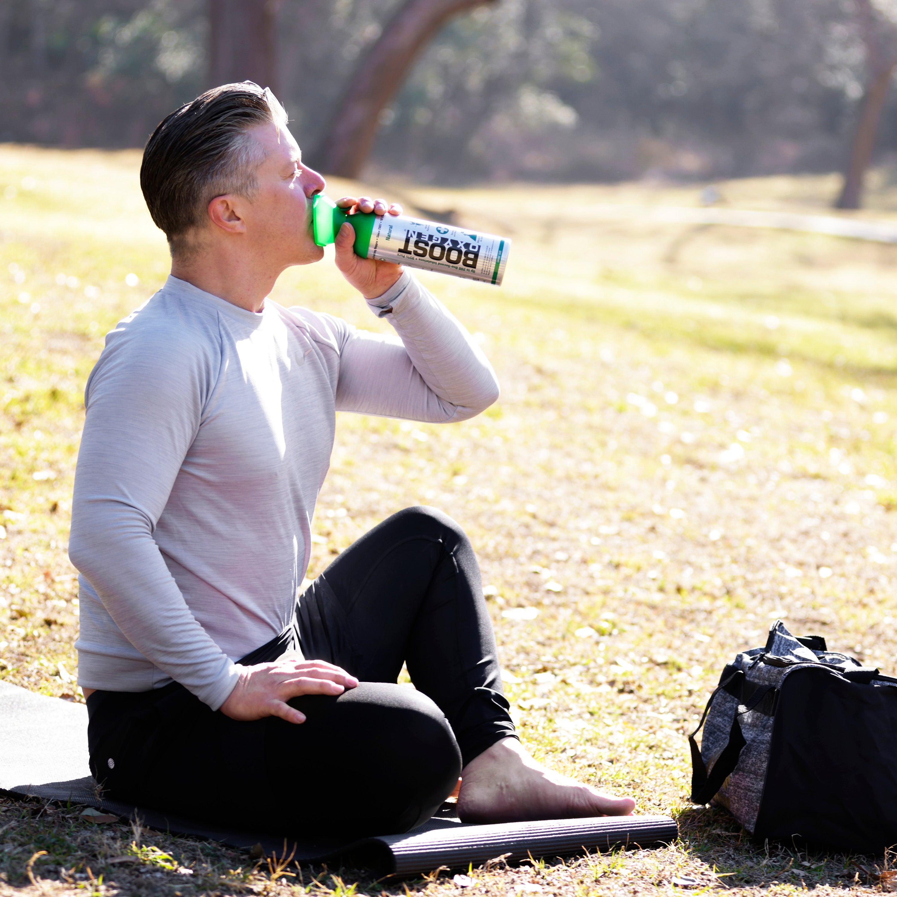 Boost Oxygen Natural Bærbar 10 Liter Ren Oxygen Flaske. Uden Smag (Pakke med 18)