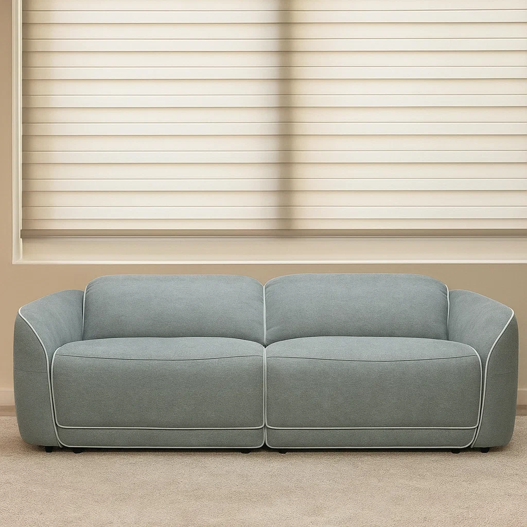 Canapé relax 3 places, intérieur en polyester gris, 208 × 107 × 77 cm - Hesj5pURgdmJ