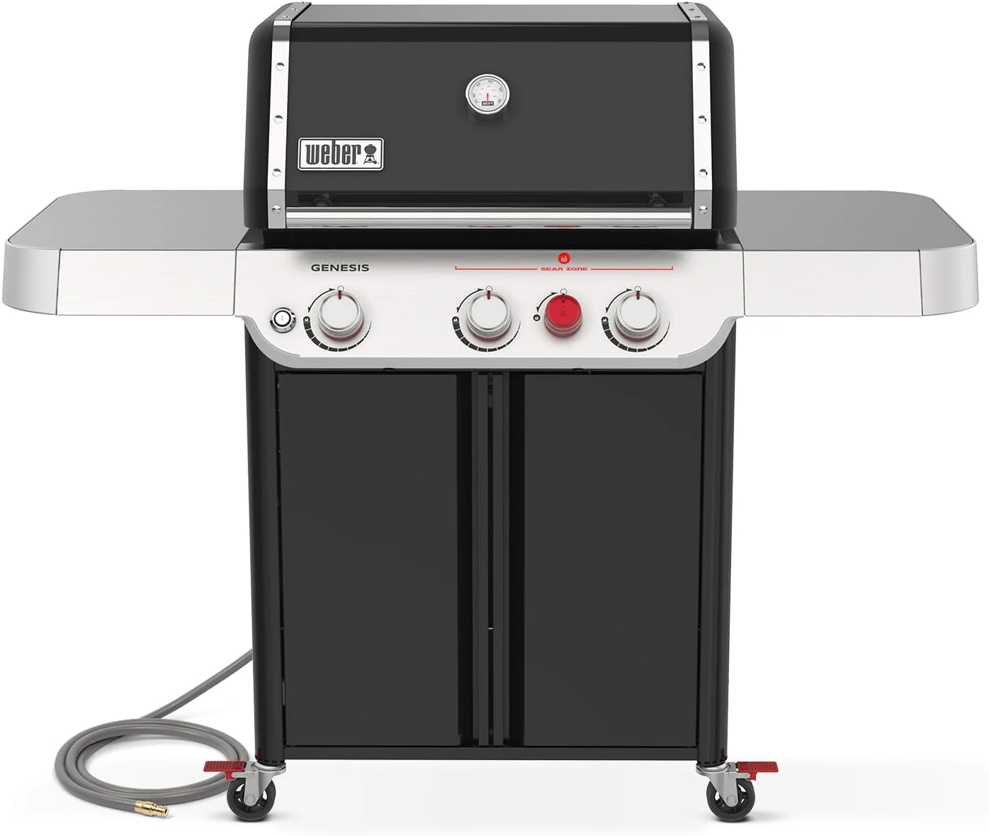 2025 Weber Genesis E-325 propangasgrill. Sort farve.