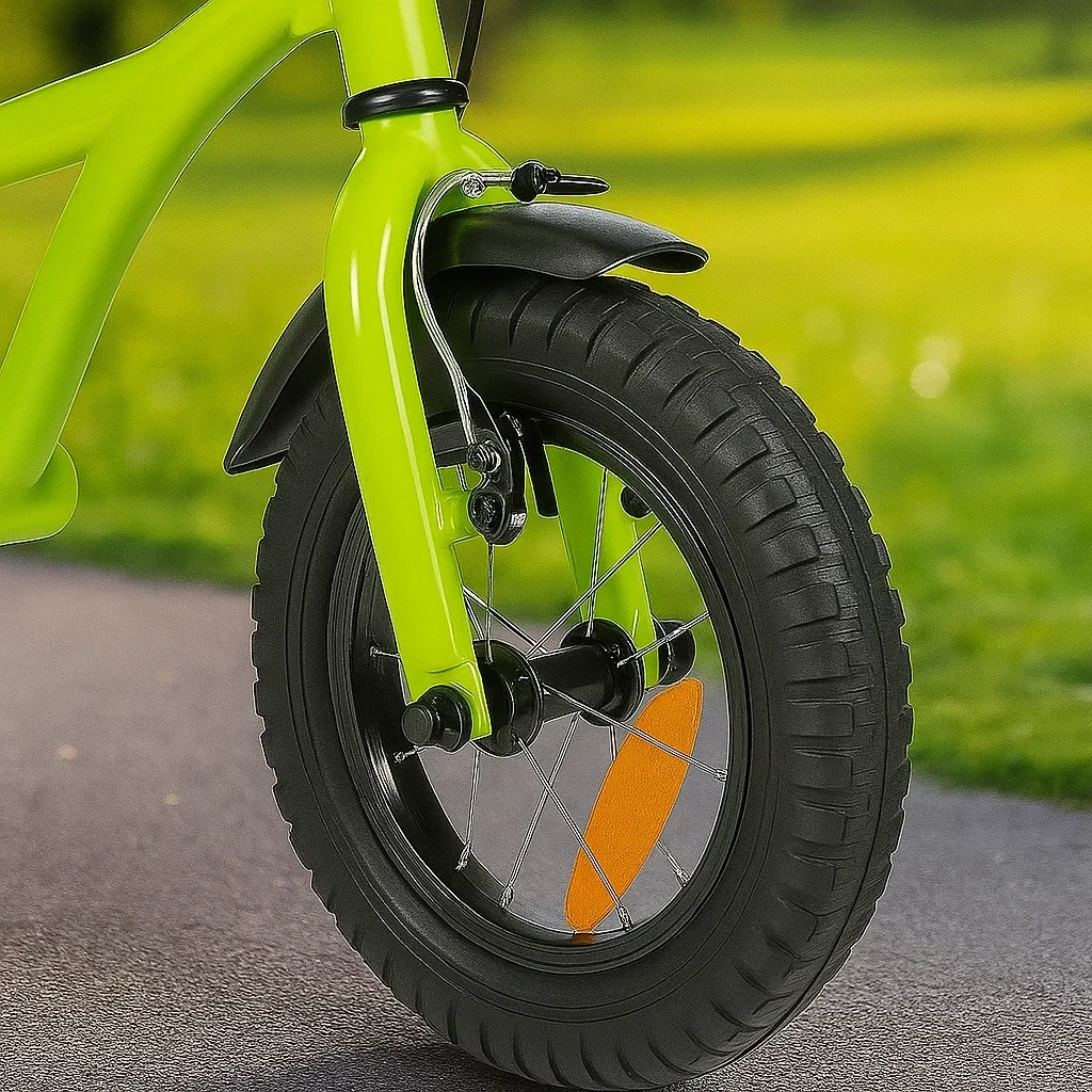 Vélo enfant 12 pouces vert, convient aux enfants de 3 à 5 ans - nZJRciWqR9sn