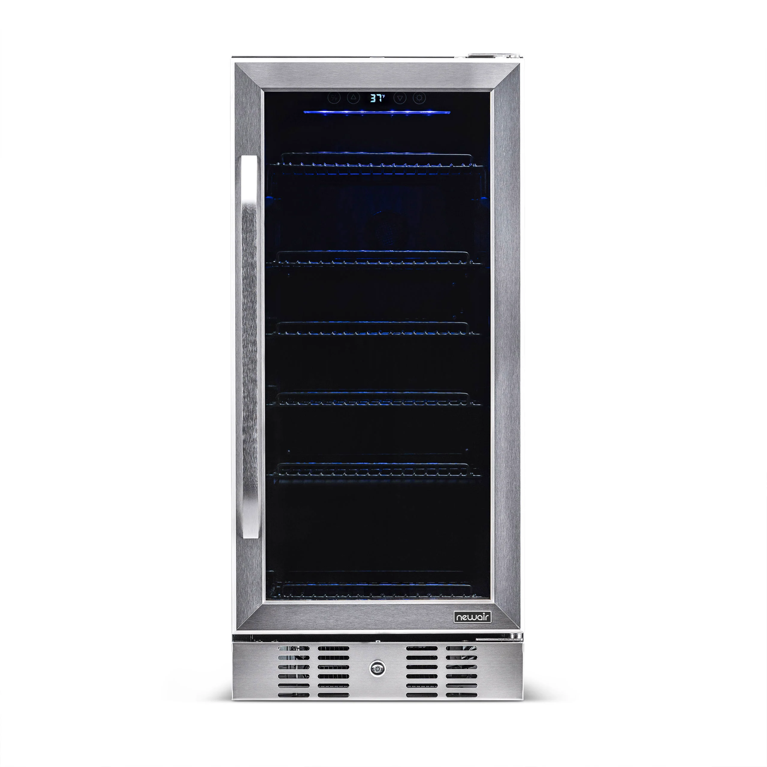 2025 Newair® Indbygget Rustfrit Stål Drikkevarekøleskab - 96 Dåser - 15
