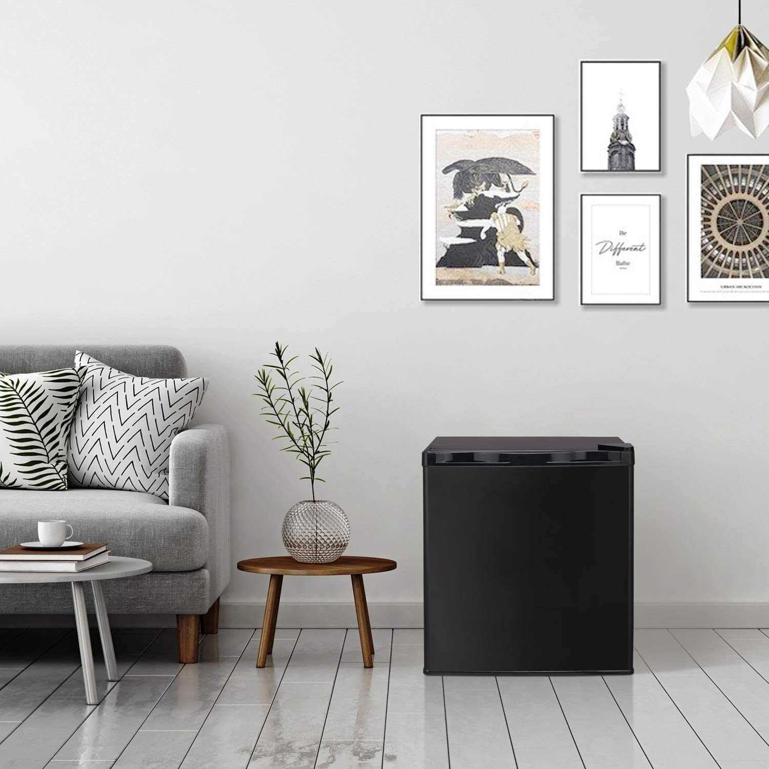 Antarctic Star Kompakt-Gefrierschrank mit wendbarer Tür, Edelstahl, verstellbaren und herausnehmbaren Ablagen für Zuhause und Büro, 1,1 Kubikfuß (ca. 31 Liter), Schwarz