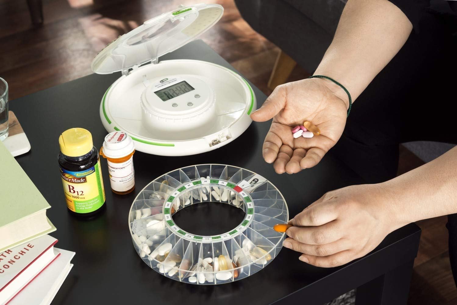 e-Pill Voice – Automatischer Pillenspender mit Schloss – Freundliche Sprachausgabe