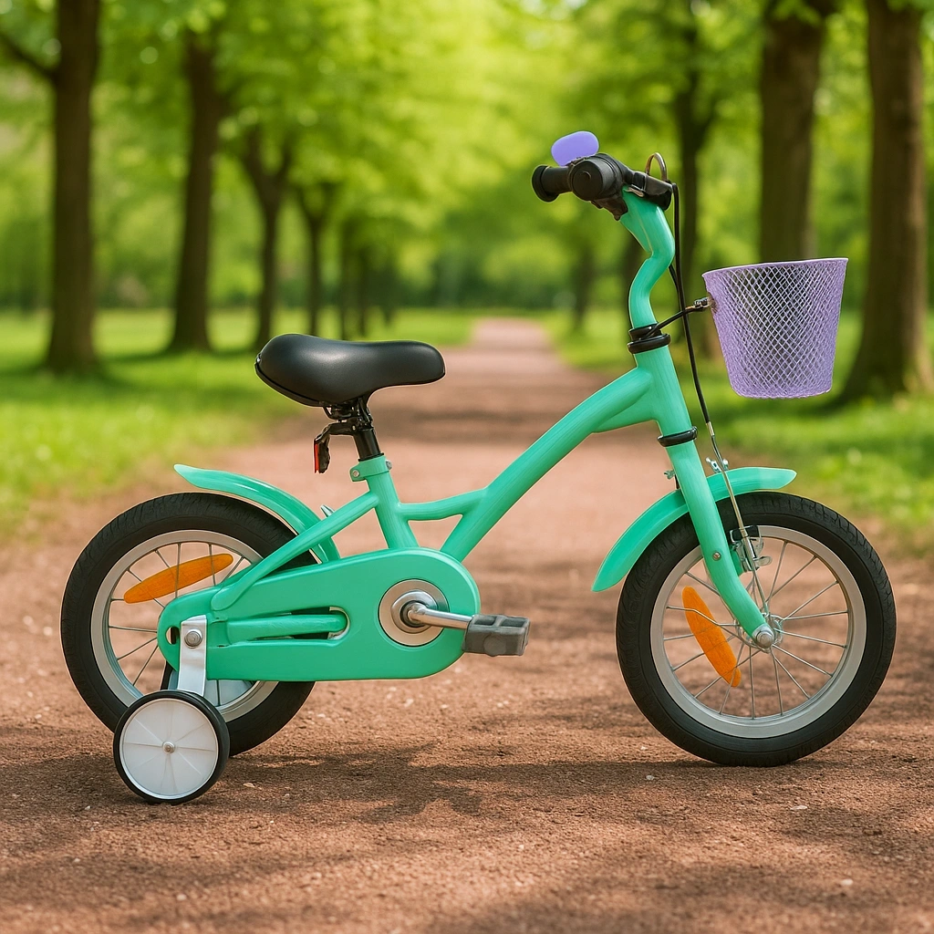 Vélo enfant, vert aigue-marine, en plastique, pour usage urbain, taille 14 pouces - OHXocoKu88dU