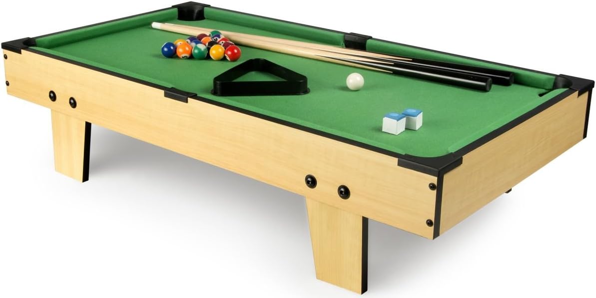 Leomark Spieltisch aus Holz für Kinder und Erwachsene | Spielspaß zu Hause oder auf Partys, Familienunterhaltung | Stabil, lehrreich und einfach aufzubauen