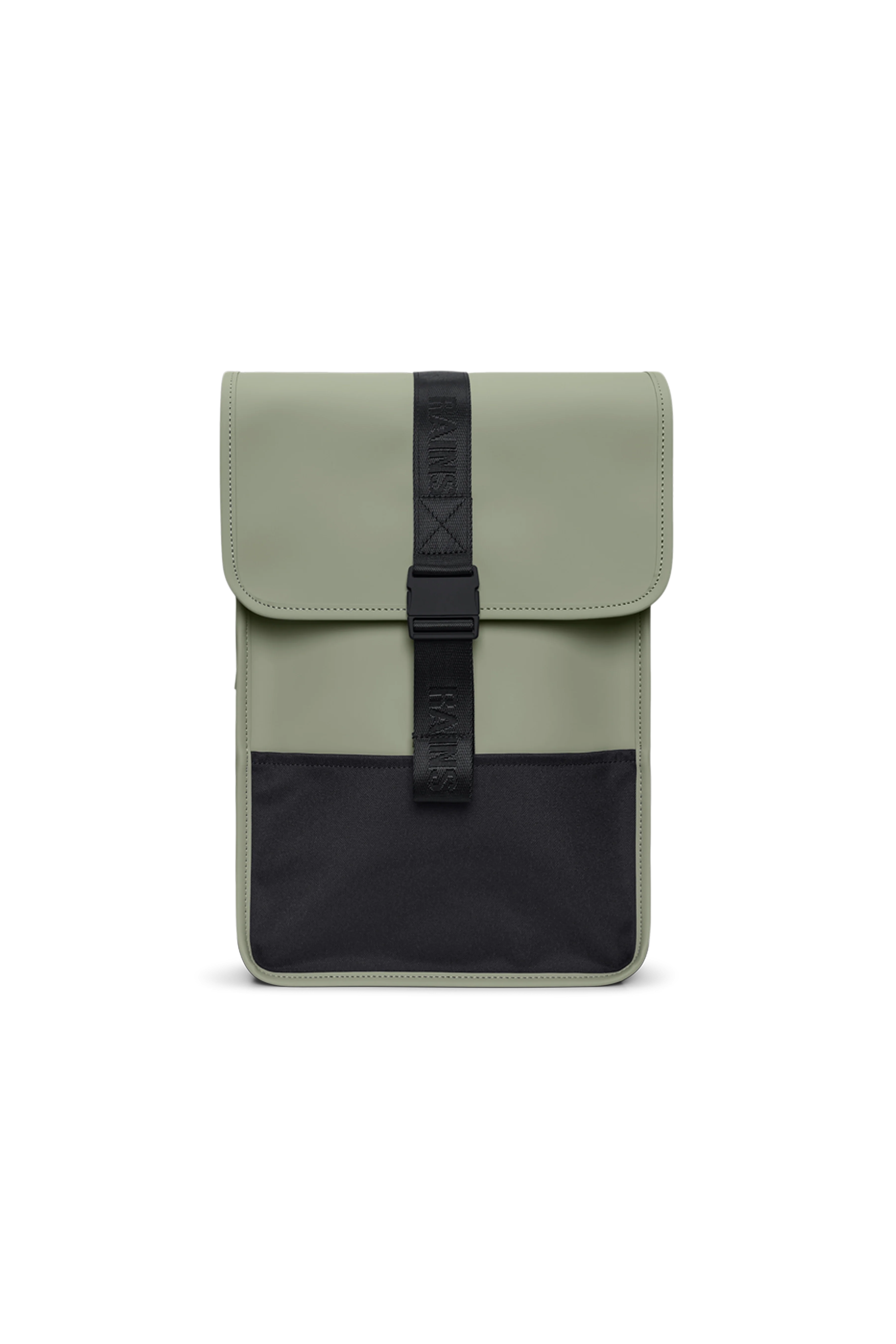 2025 Trail Backpack Mini – Vandafvisende dagrygsæk (15) med klap og gummispænde – PU-stof – Polstret laptoprum