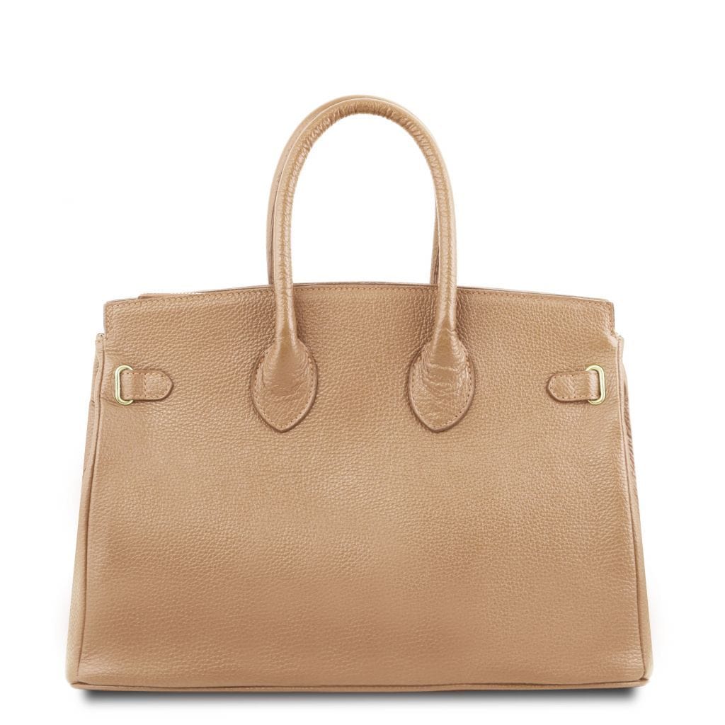 TL Bag - Leather handbag with golden hardware | TL141529