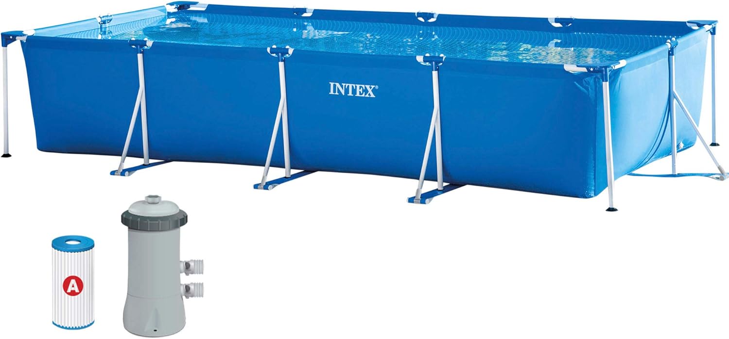 Intex 28271NP – Kleiner Rahmen-Aufstellpool 260 x 160 x 65 cm, 2.282 Liter, Blau