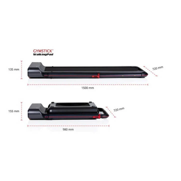 2025 Gymstick WalkingPad PRO løbebånd – 10 km/t. Sammenklappelig og ultrakompakt