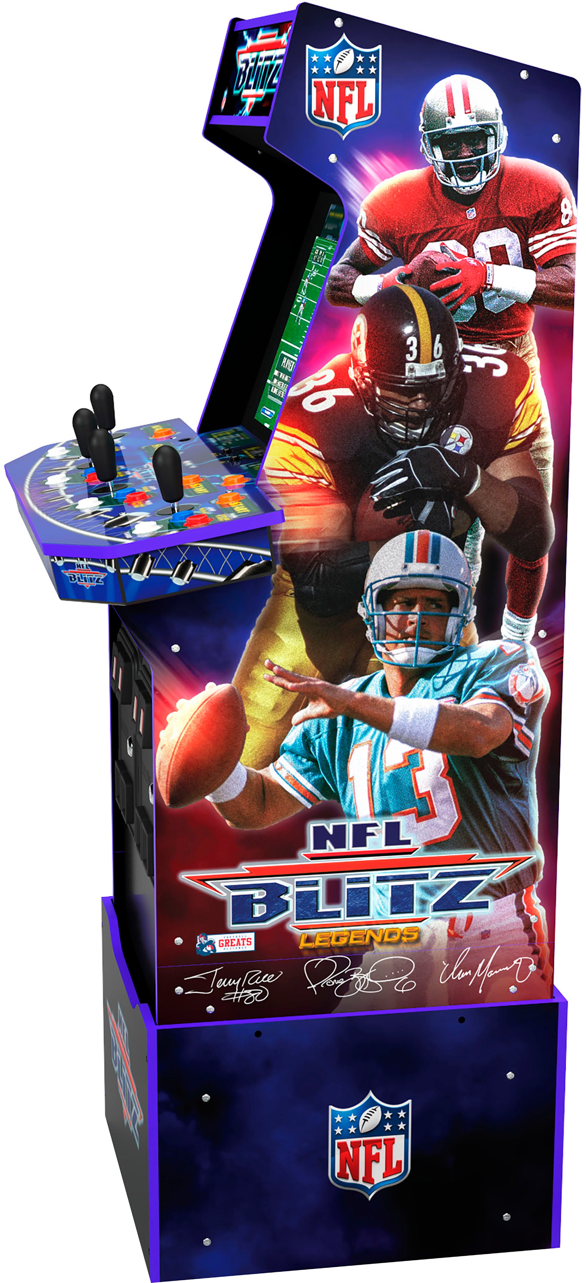 Arcade1Up – Machine d'arcade NFL Blitz avec base élévatrice et chapiteau lumineux – Multicolore