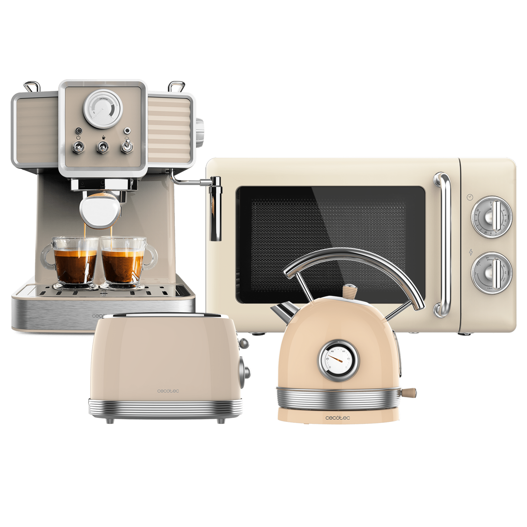 ProClean 3110 Retro Beige + Vintage 800 Hellbeige + Thermosense 420 Vintage Hellbeige + Power Espresso 20 Tradizionale Hellbeige