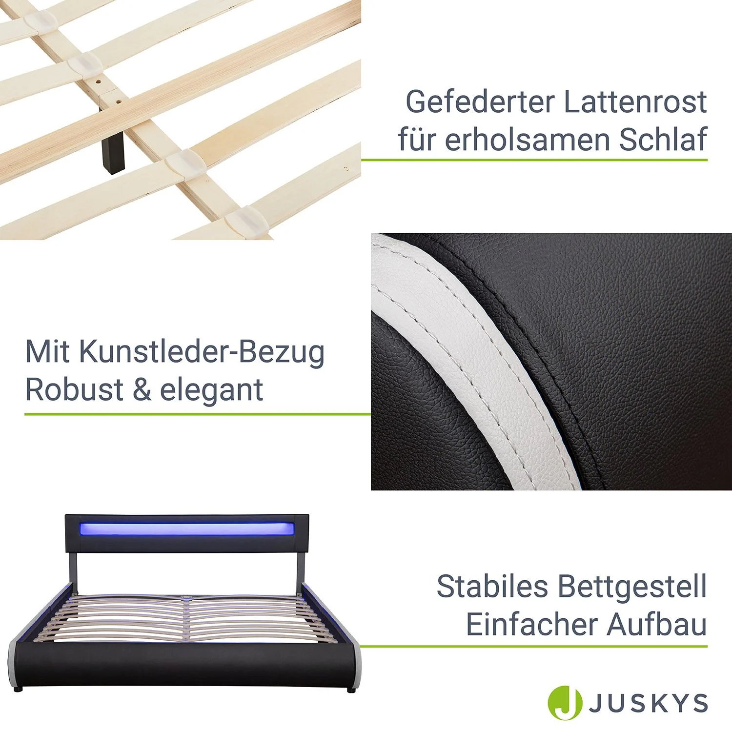 Lit capitonné Séville 2025, 140 x 200 cm, blanc