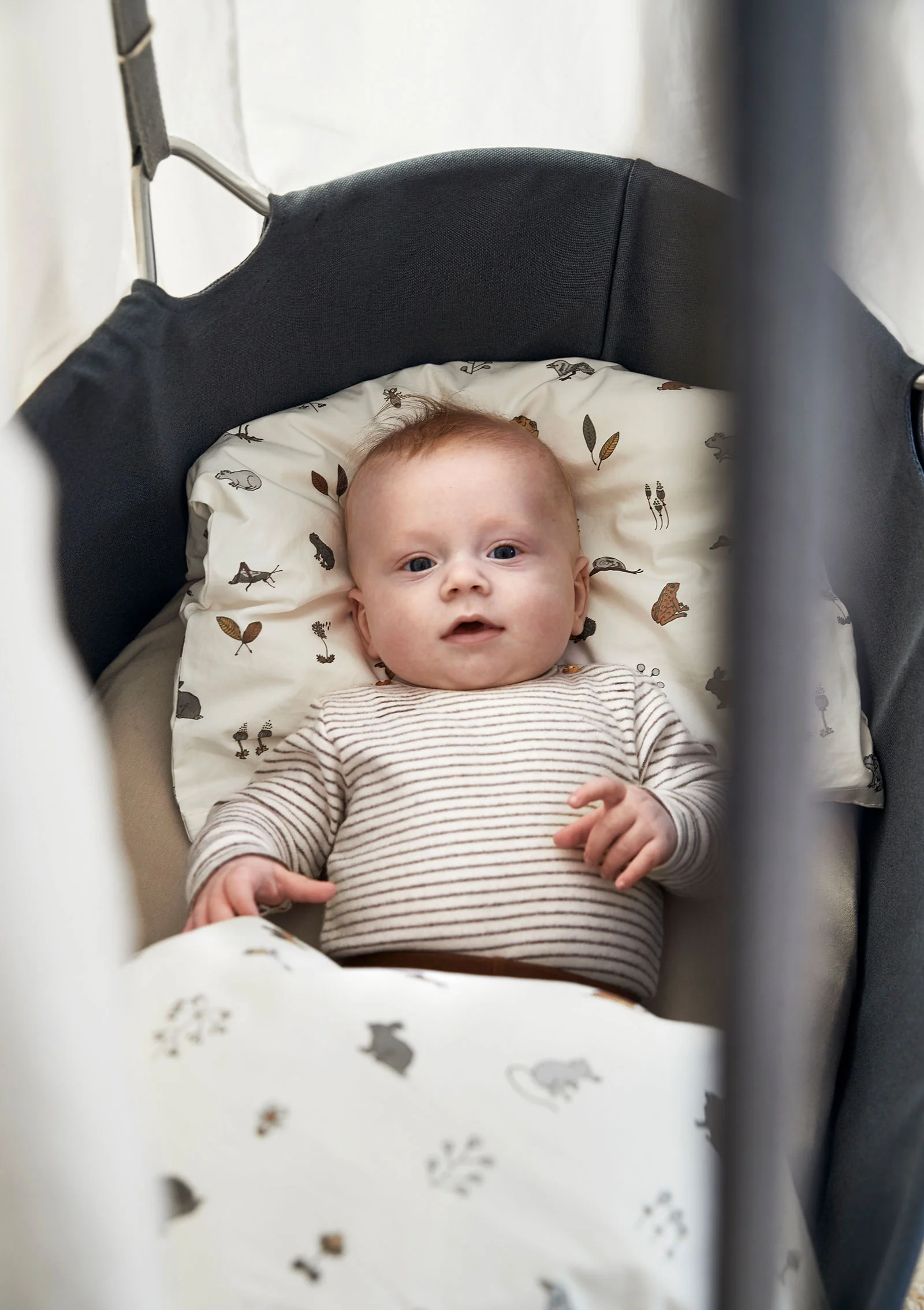 Kinderbett-Set „Classic“ (Modelljahr 2025) mit grauem/grauem Ständer