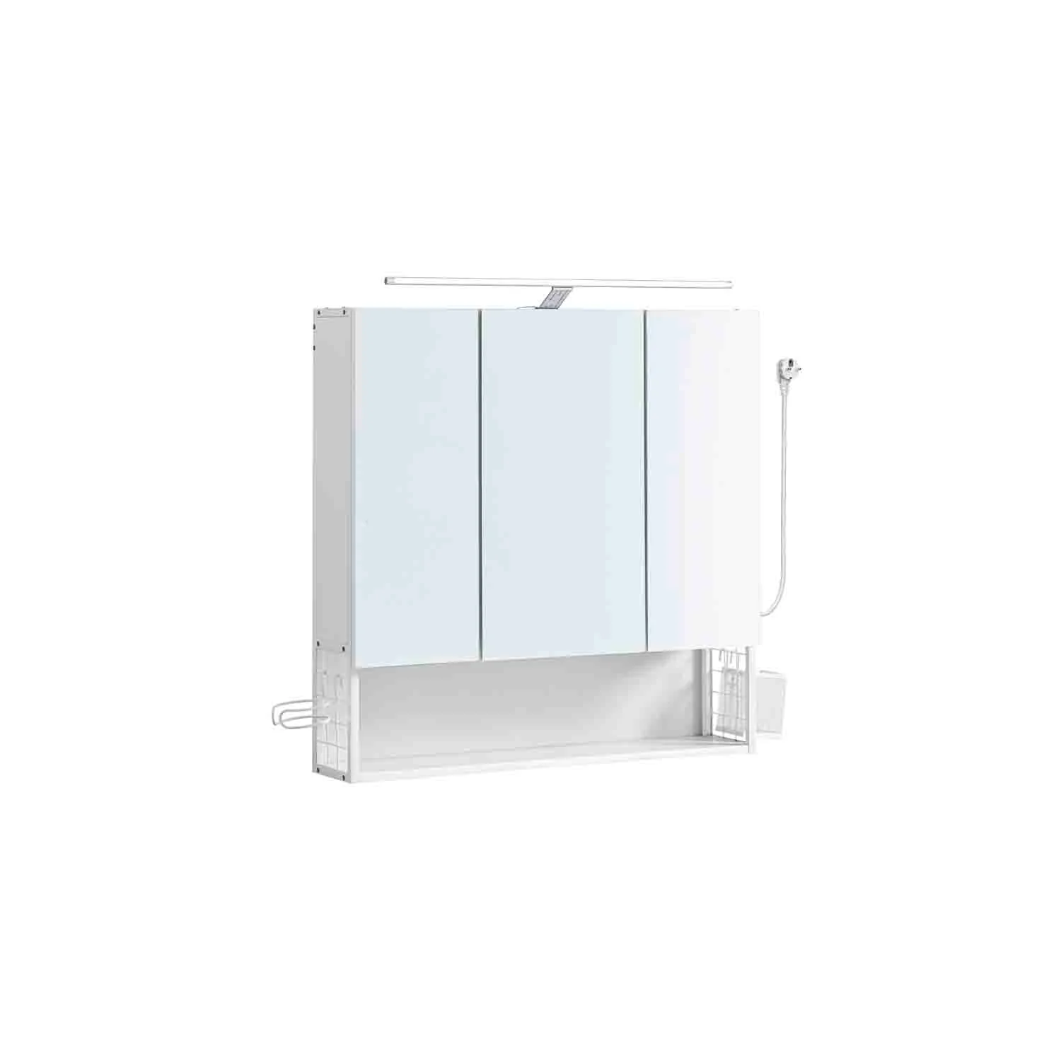 Badeværelsesskab med spejl, 3 døre