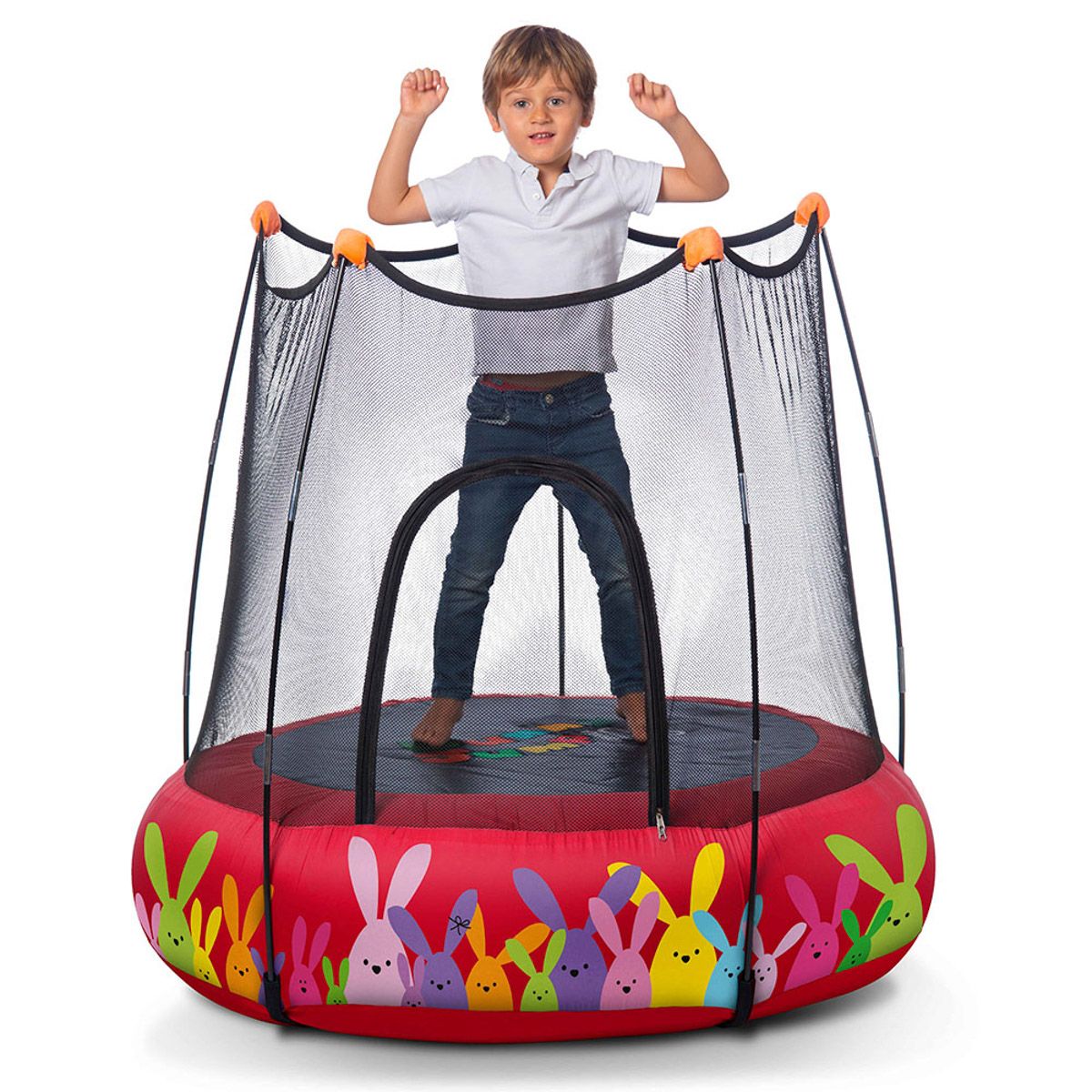 Kohala 2-in-1 Trampolin-Spielplatz und Trampolin – Rot