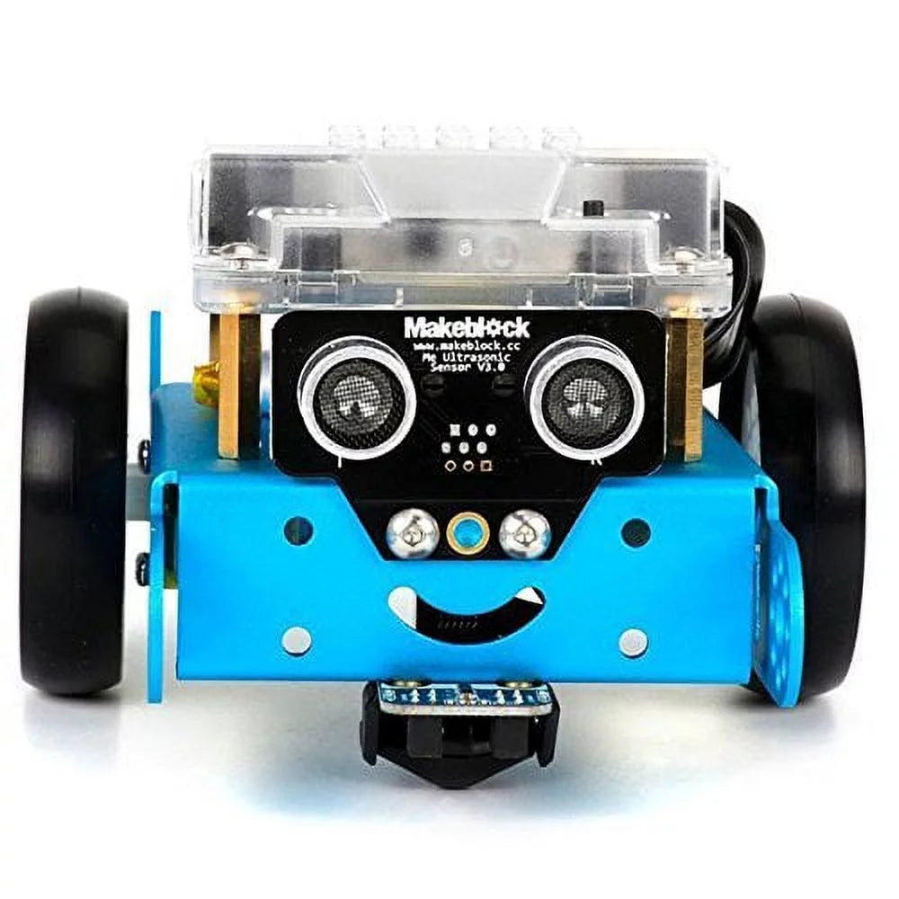 Makeblock DIY mBot Kit (Bluetooth-version) – STEM-uddannelse – Arduino – Scratch 2.0 – Programmerbart robotkit til børn, der lærer at programmere, familie, blå