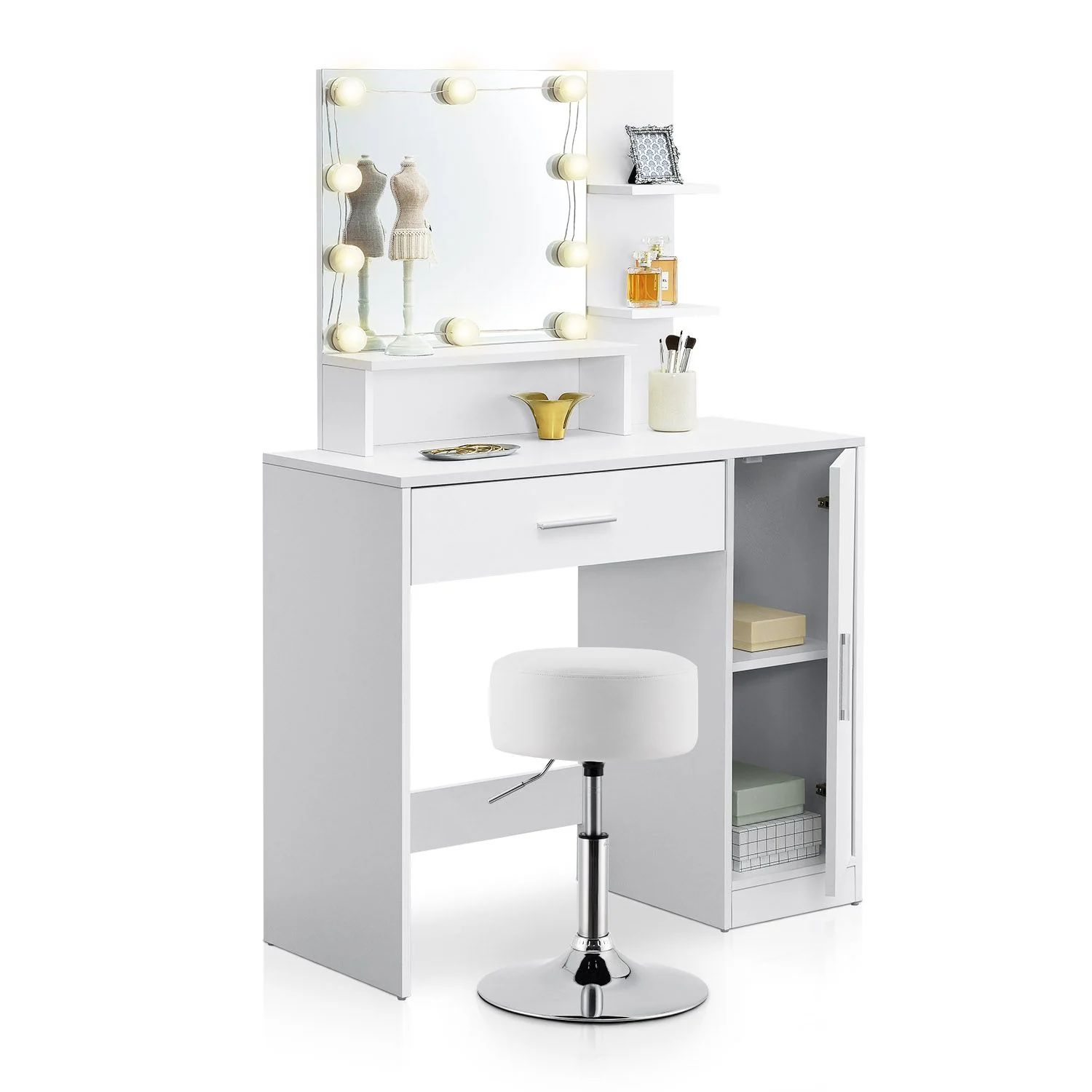 Coiffeuse Zoey 2025 avec tabouret Tonia