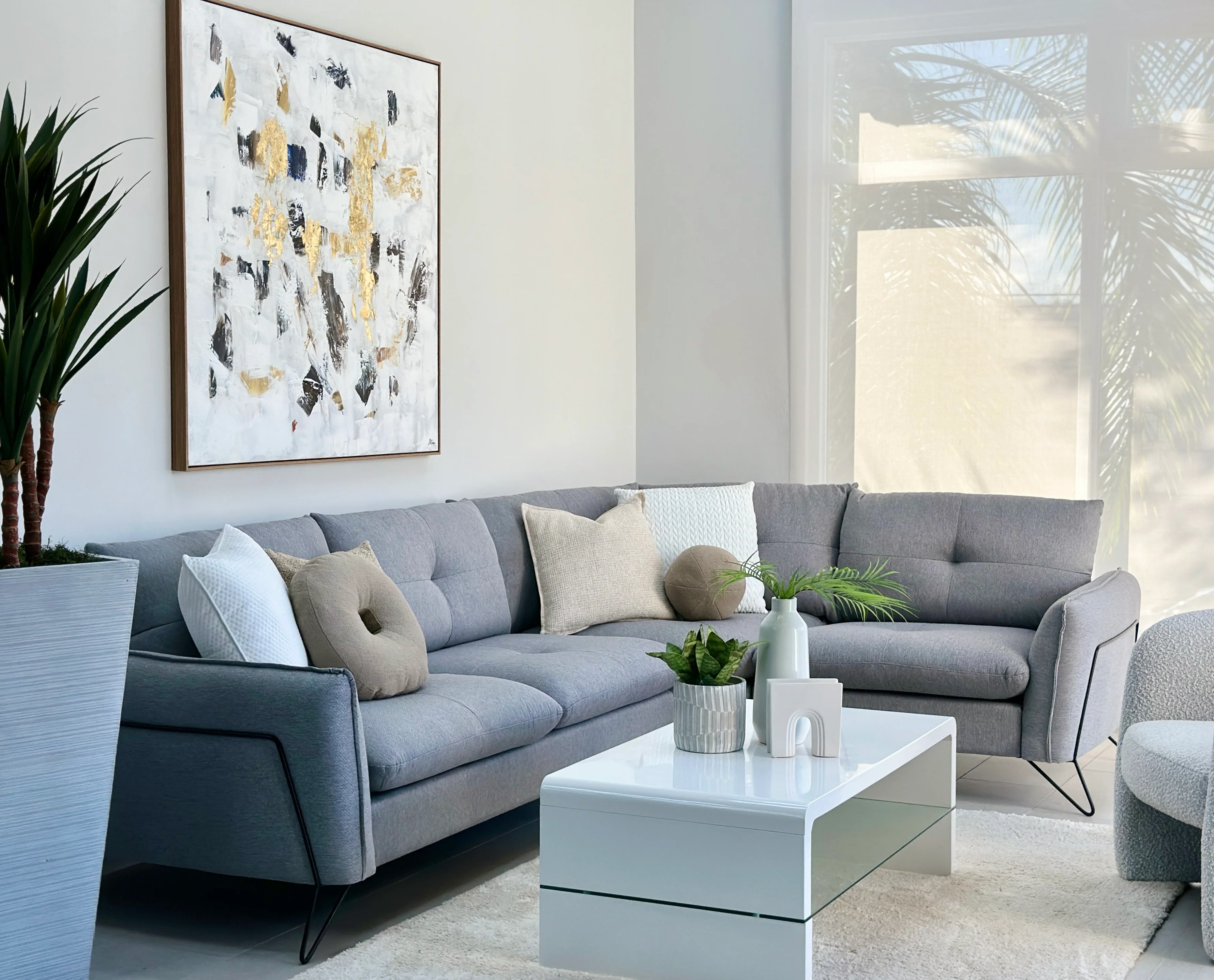 Cami grå hjørnesofa højre side