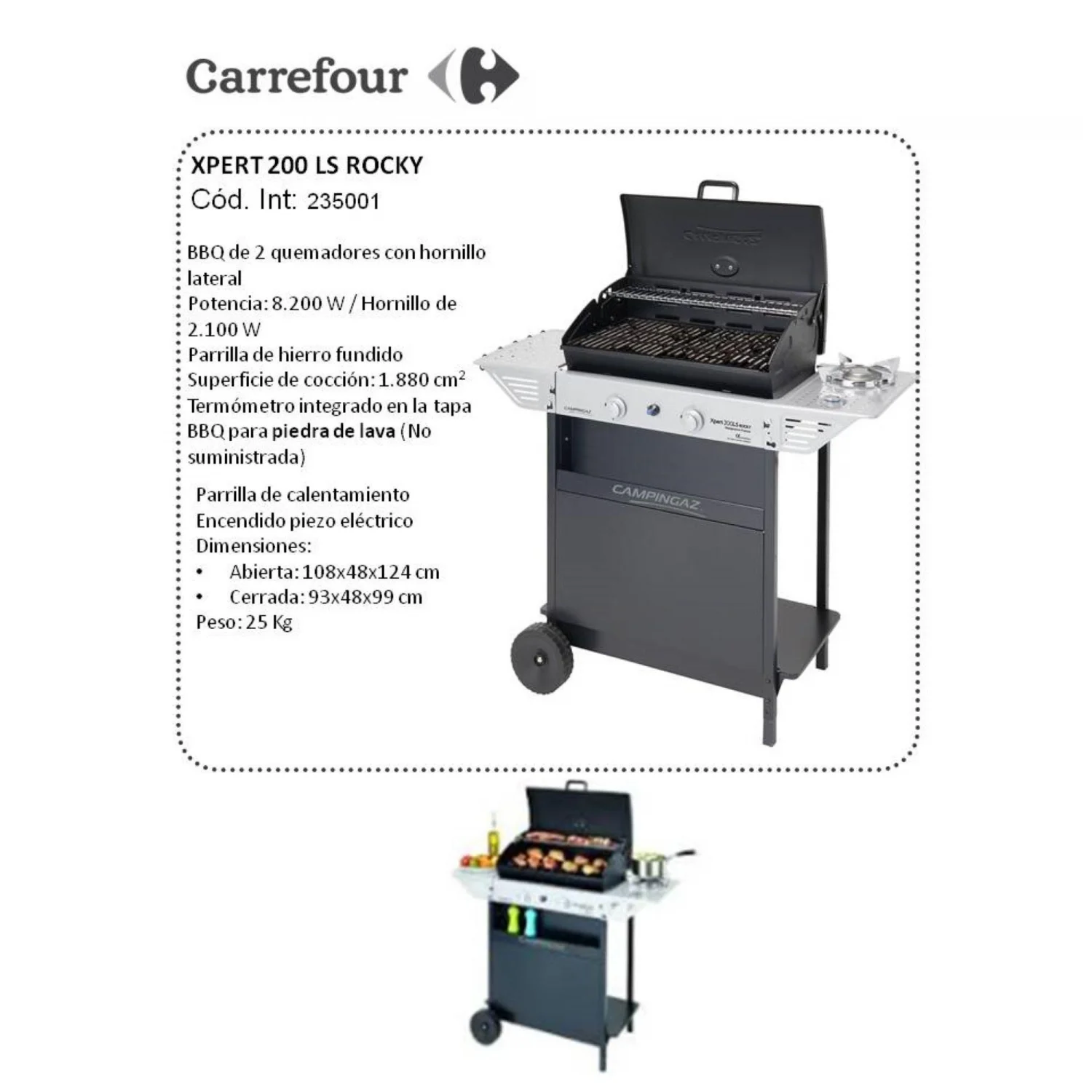 Xpert 200 LS Rocky Gasgrill mit 2 Brennern