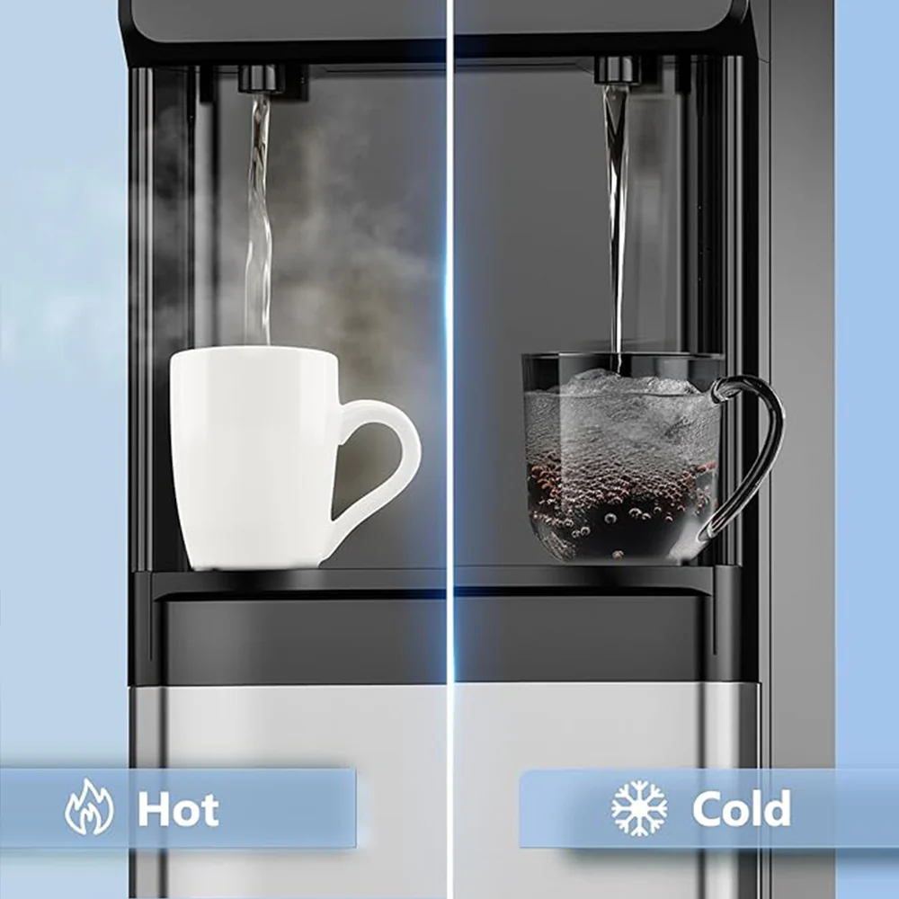 2025 EUHOMY Topbetjent Vanddispenser – Varmt og koldt vand til 3 eller 5 gallon flasker