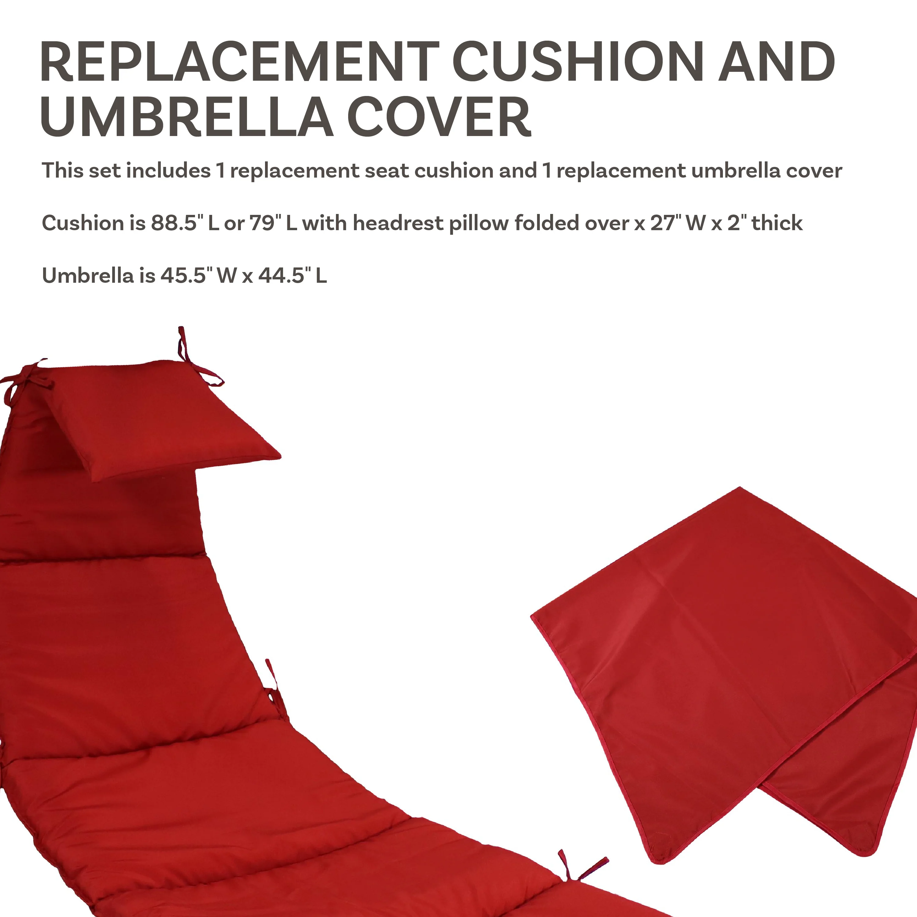 2025 Udskiftningshynde og parasol til Sunnydaze hængestol