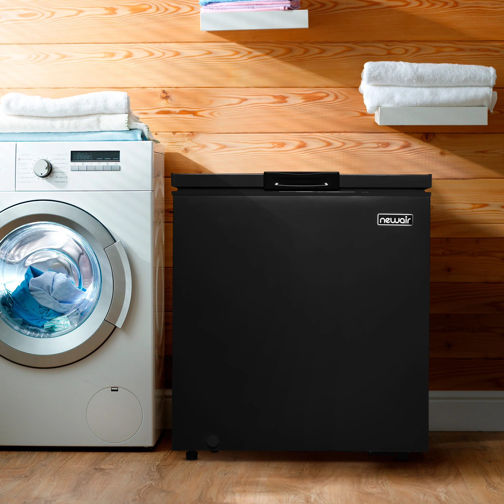 Newair Mini-Gefriertruhe (Modelljahr 2025) – 5 Kubikfuß – Schwarz