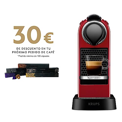 Machine à café à capsules Krups Nespresso Pixie (nouveau design 2025) | Espresso et Lungo | Style industriel | Faible consommation d'énergie | Arrêt automatique | Plateau réglable | Capsules recyclables | Modèle XN306T