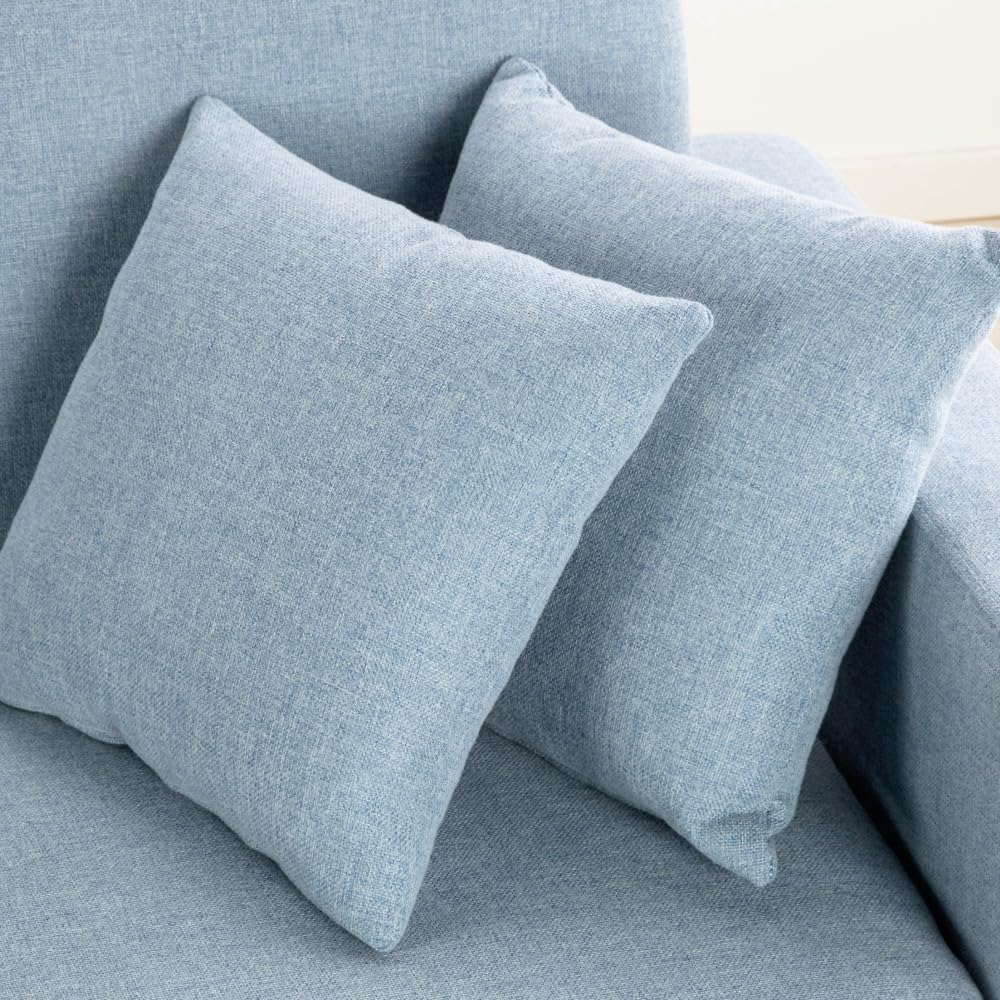 Don Descanso Reine 3-Sitzer-Schlafsofa, Stoffbezug, Click-Clack-Öffnungssystem, Sofa-Maße: 201 x 73 x 79 cm, Bett-Maße: 201 x 99 x 42 cm, inklusive 2 Kissen, Hellgrau