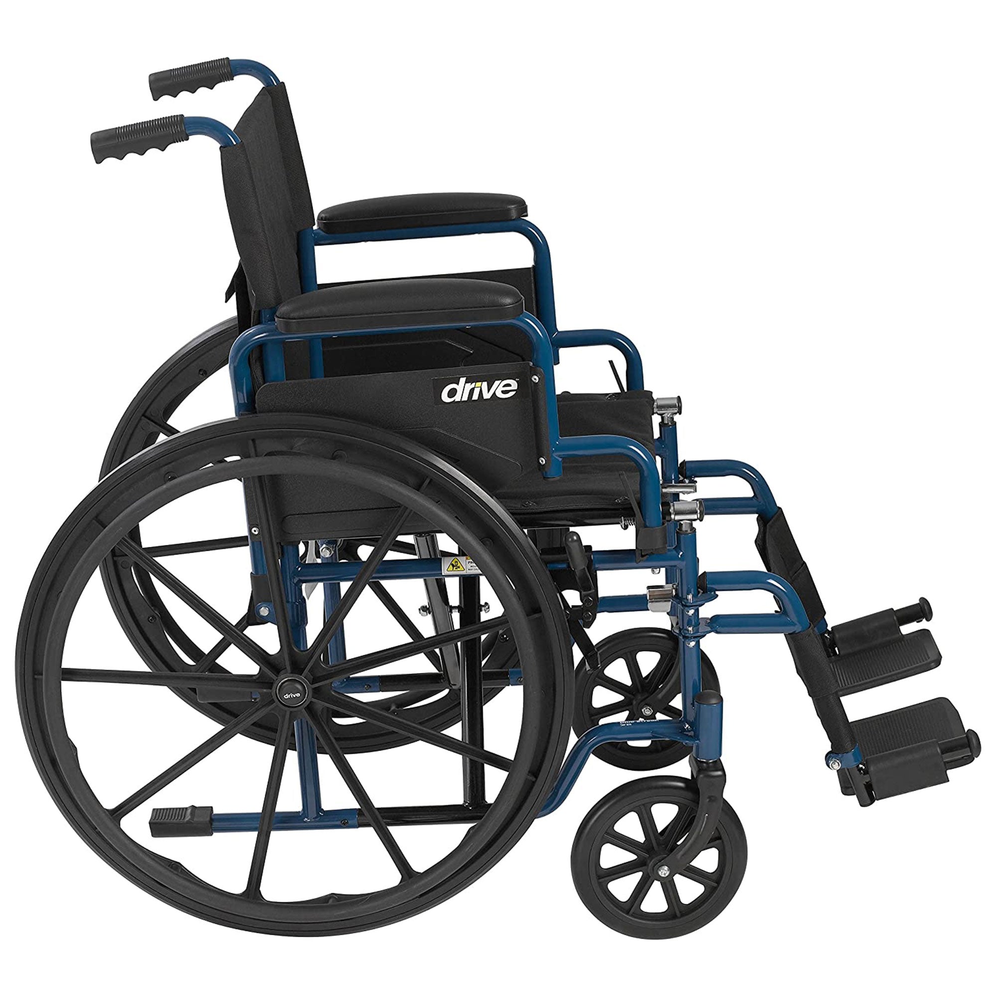 Fauteuil roulant pliant léger Drive Medical Blue Streak 2025 avec siège de 51 cm de large