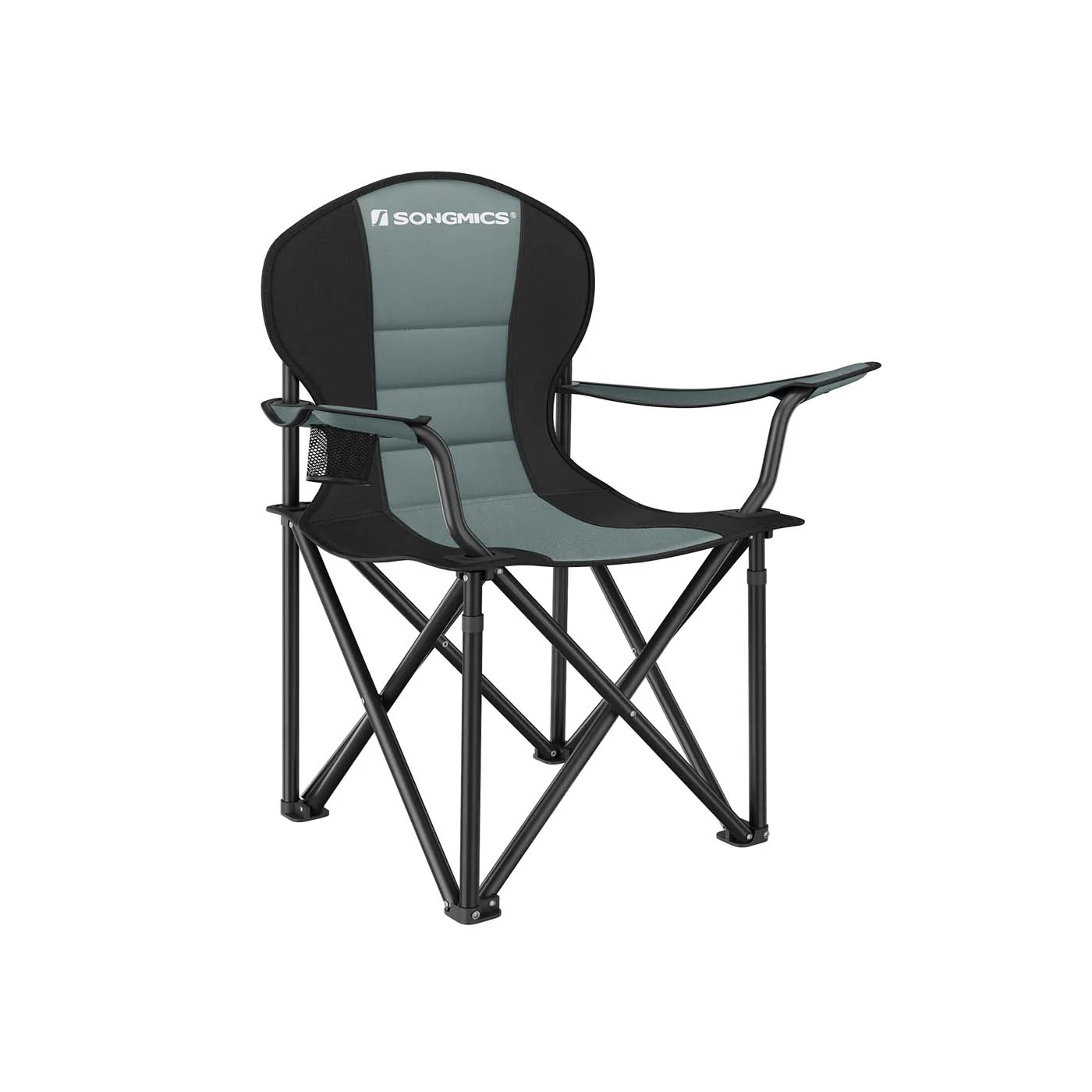 Sammenklappelig campingstol med flaskeholder