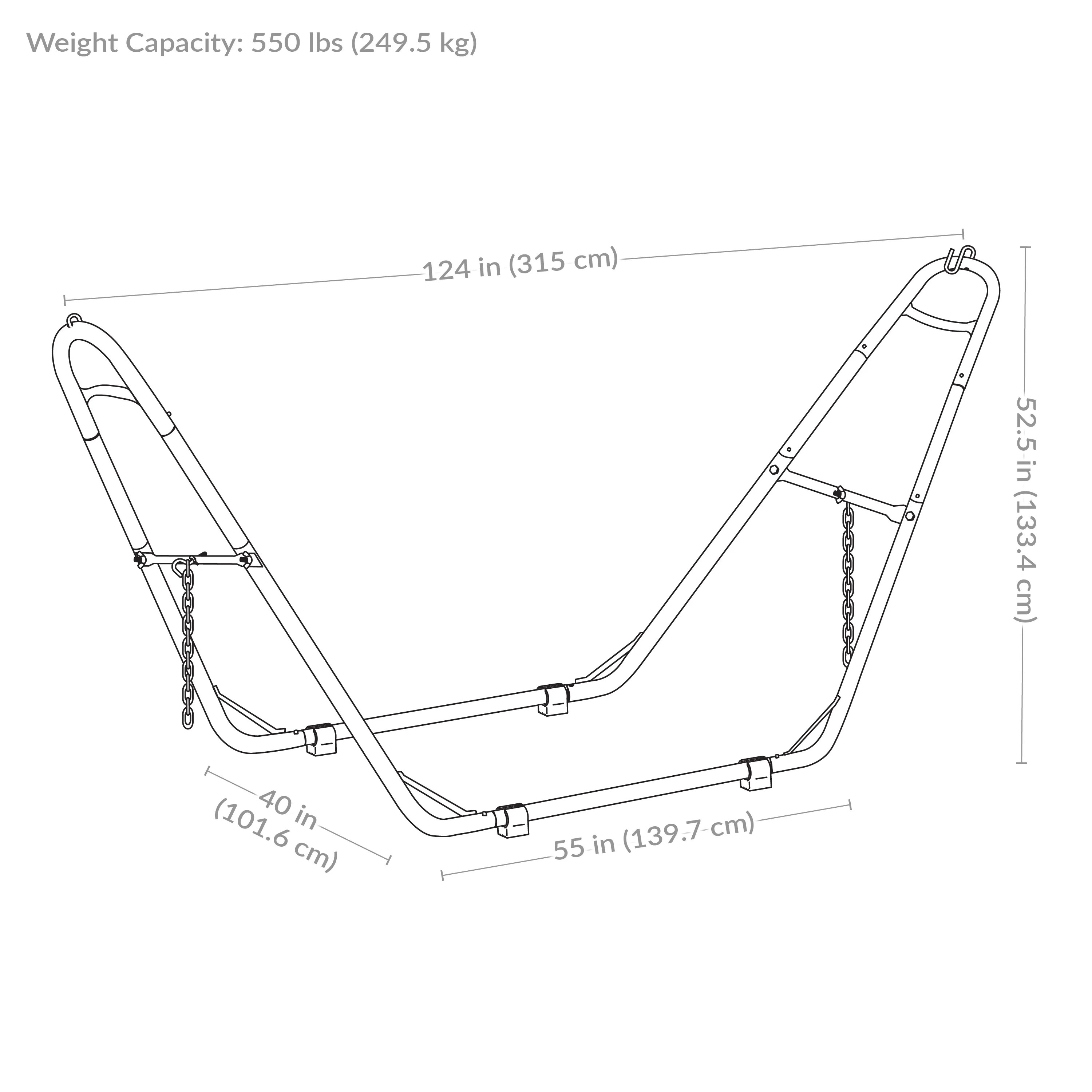 2025 Sunnydaze Forstærket Universal Multifunktionelt Hængekøjestativ