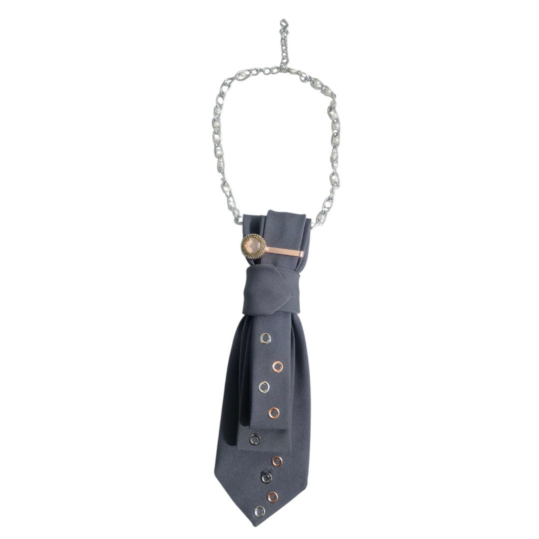 Rebel Grey 4-in-1 Jeweled Tie